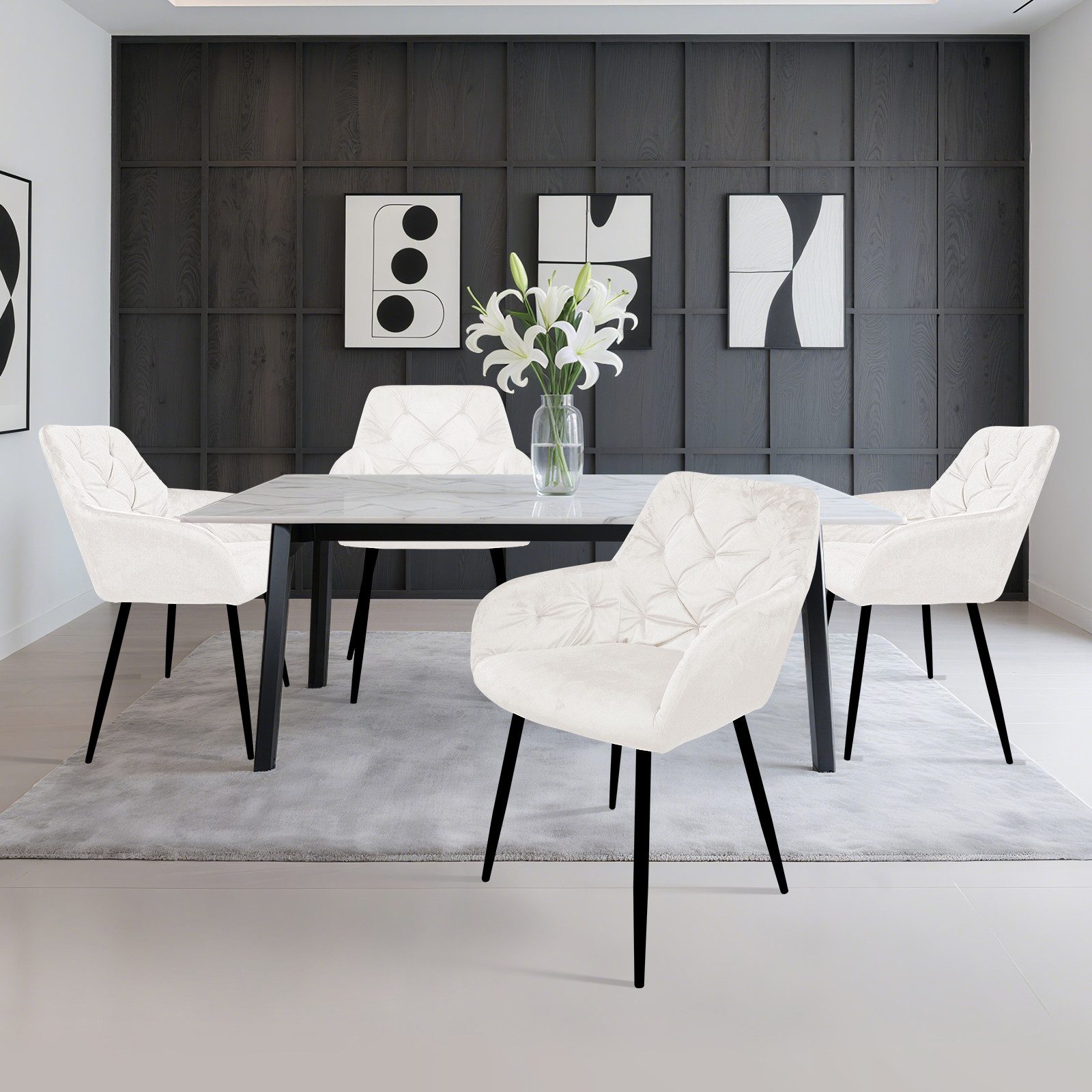 HOMELUX Esszimmerstuhl Polsterstühle 2/4 Stuhlset Moderner günstig online kaufen