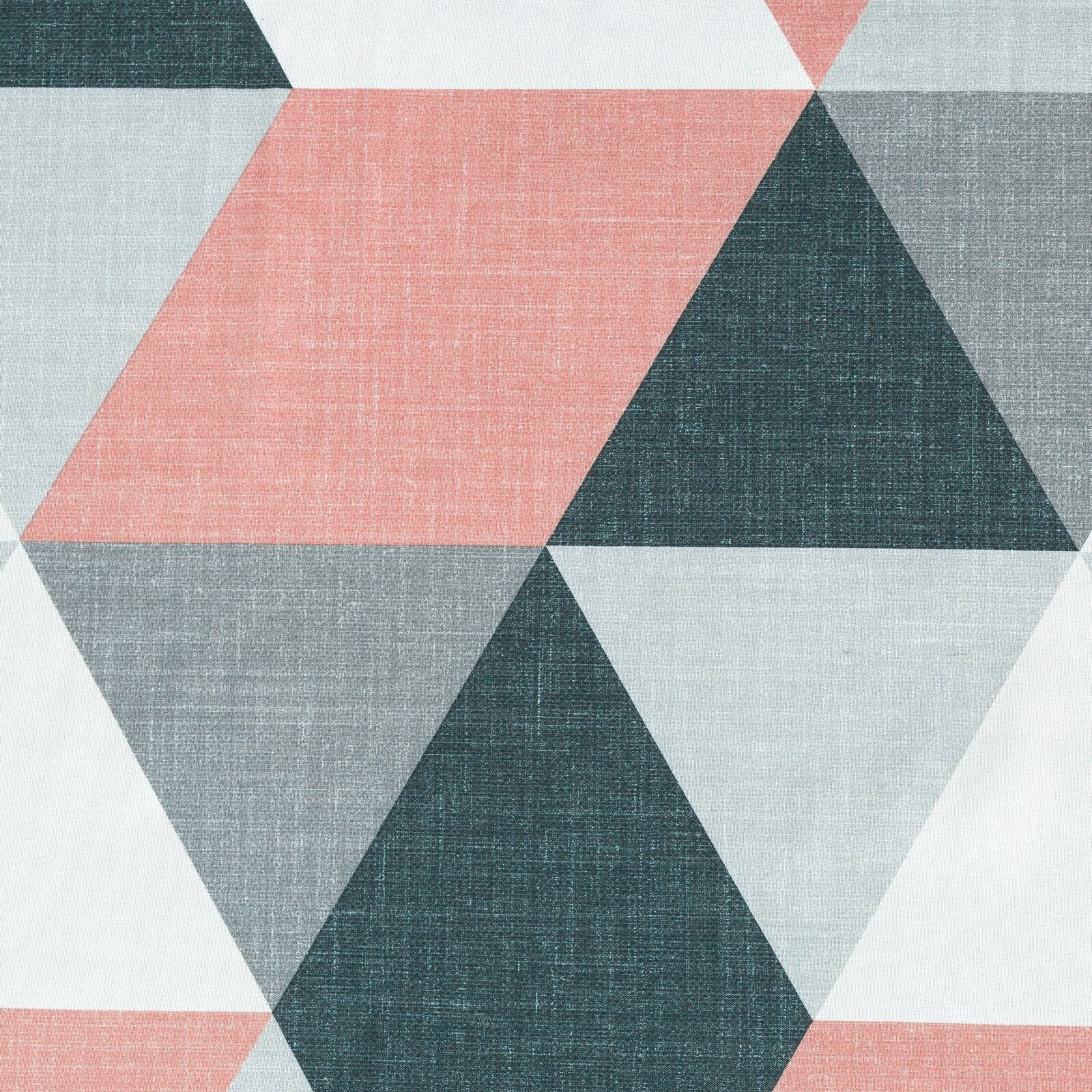 Eurofirany Vorhang Moderne Ösenschals Geometrisches Muster Wohnzimmer, Dreieck Rhombus Abstrakt Blickdicht 140x250 cm
