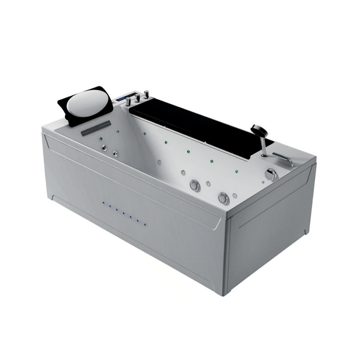 Duwilux Whirlpool-Badewanne SOFORT LIEFERBAR Whirlpool 180x100 Ohio Badewanne UVP*5.290, (1-tlg), Aussenlichter