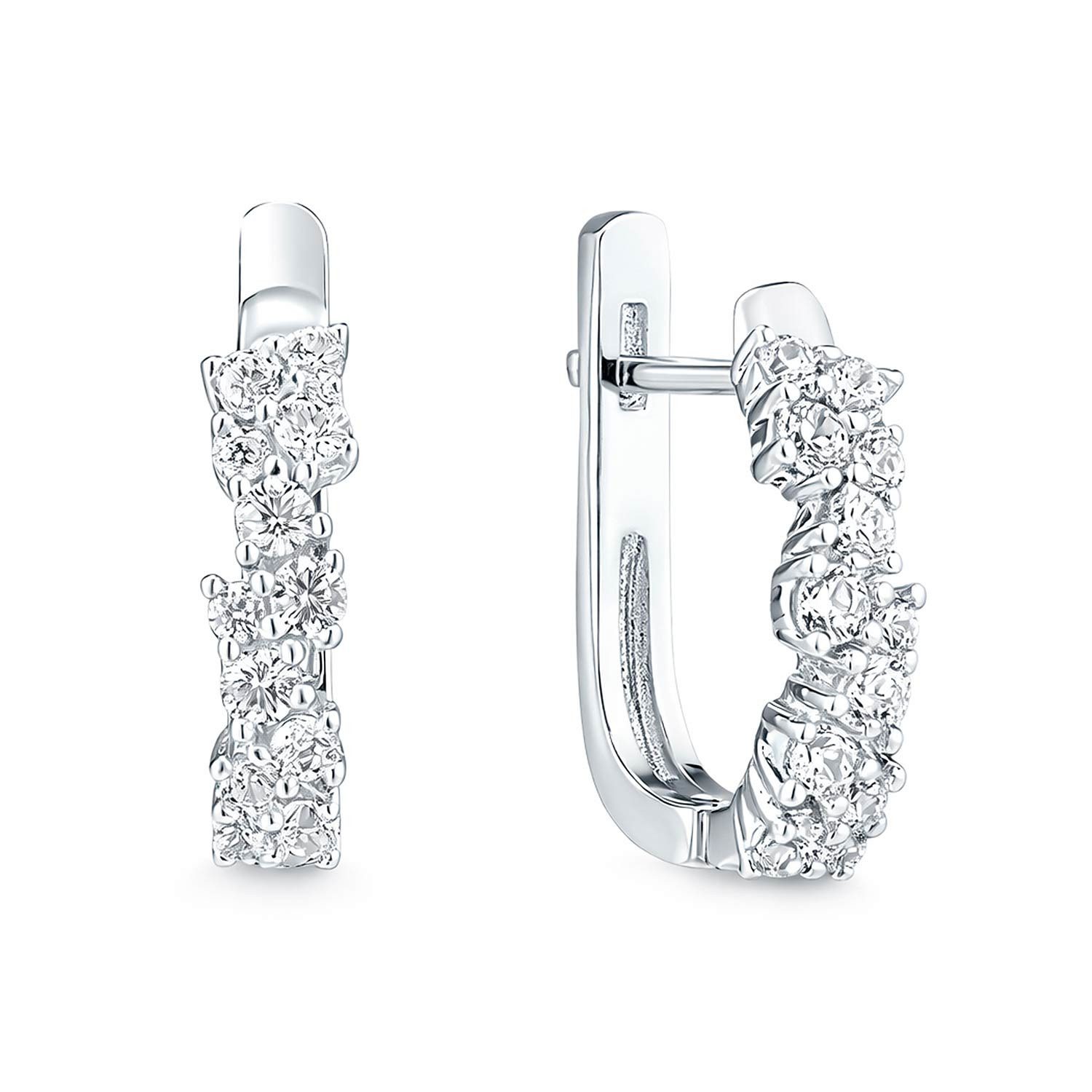SOKOLOV Jewelry Paar Ohrhänger Ohrringe aus 925 Silber mit farblosen Zirkonia (Set, 2-tlg., Set), Sterlingsilber Silberschmuck für Damen