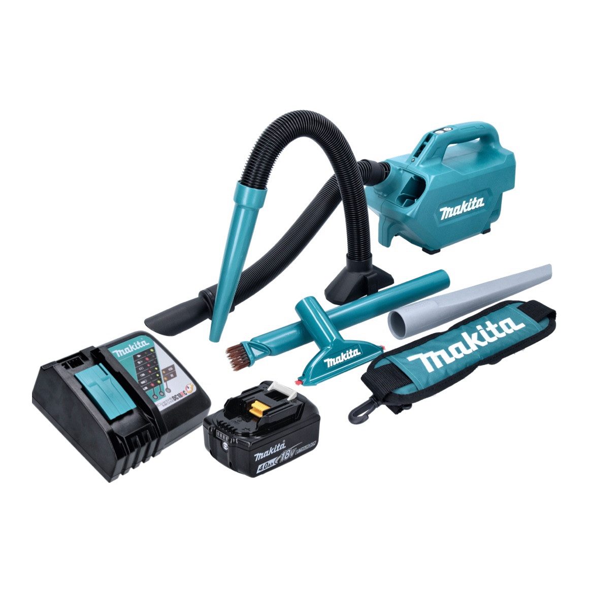 Makita Akku-Handstaubsauger DCL 184 RM1 Akku Staubsauger 18 V 54 mbar 0,5 l + 1x Akku 4,0 Ah