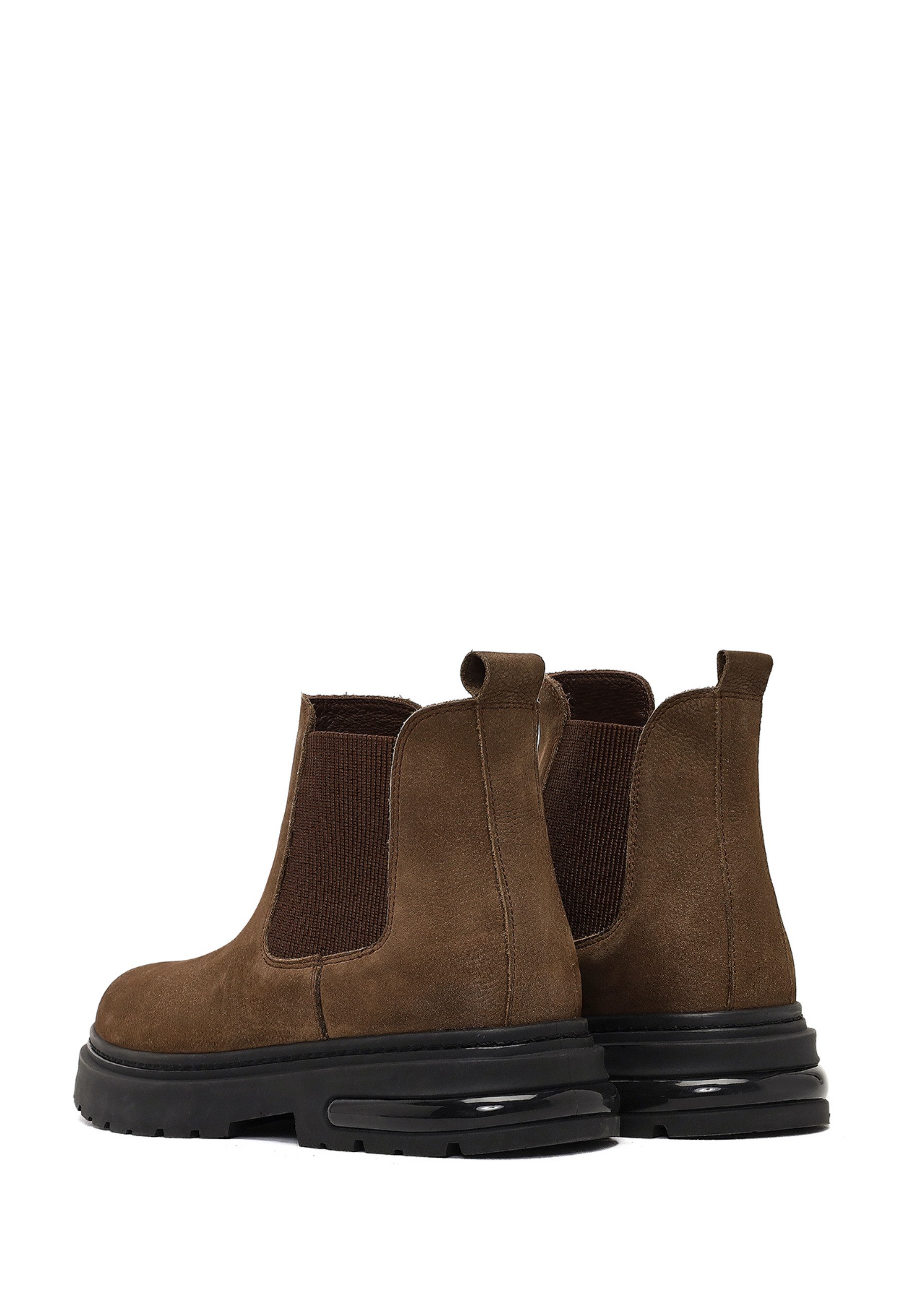Derimod Chelsea-Stiefel aus Nubukleder Chelseaboots Textilfutter, Gummisohle