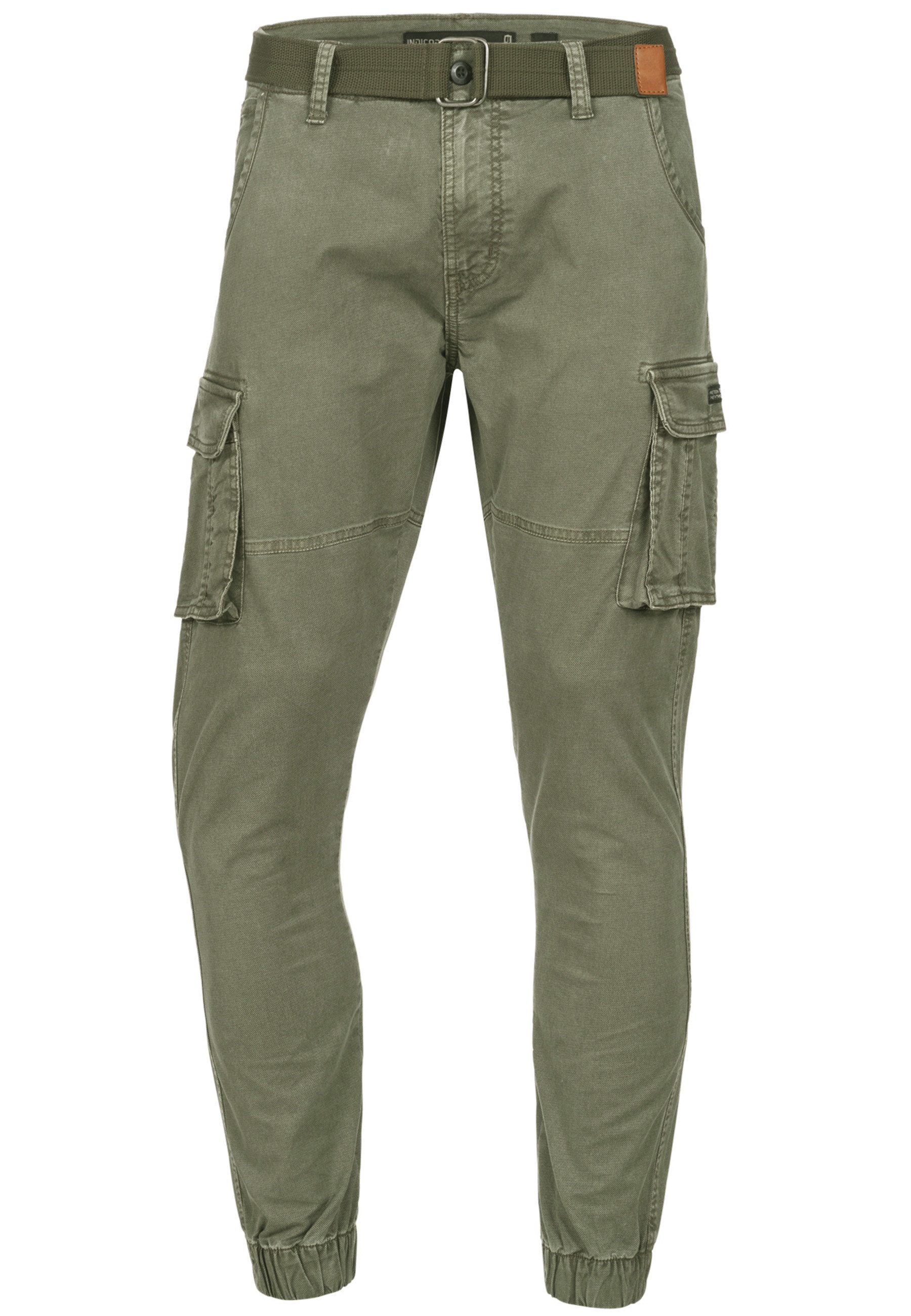Indicode Cargohose Herren Kerr Cargo Hose Herrenhose aus elastischer Baumwo günstig online kaufen