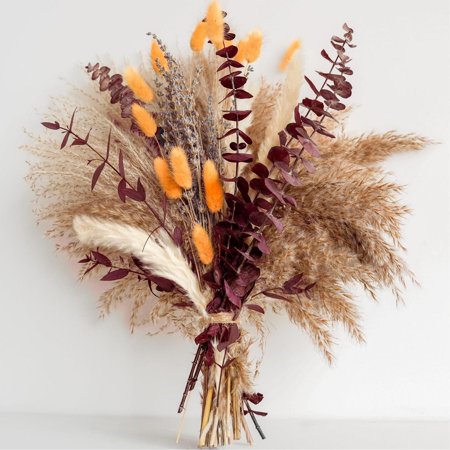 Trockenblume Trockenblumen-Bouquet Herbst Boho Deko 30-43cm, LuxusKollektion, Höhe 1 cm