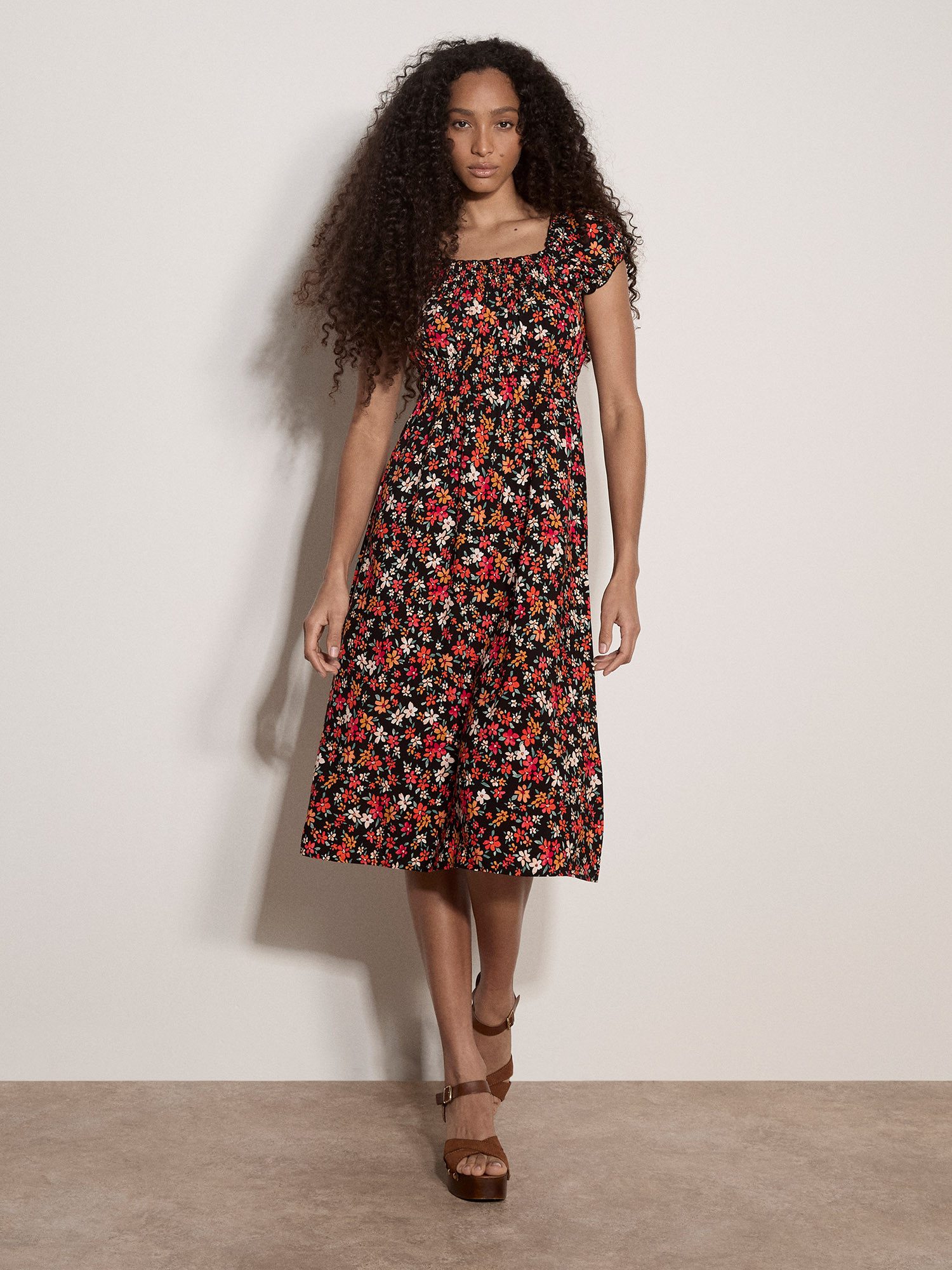 Midikleid Milkmaid Ditsy Midi Dress