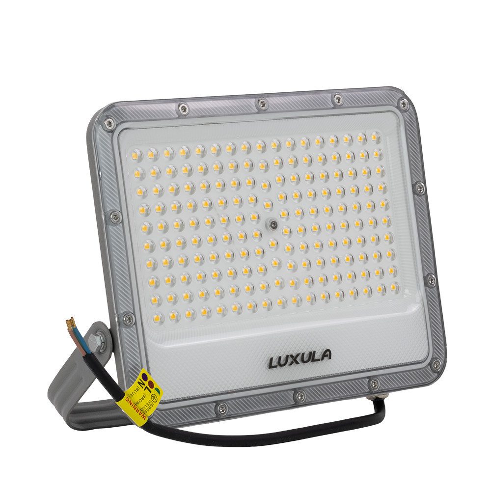 LUXULA LED Flutlichtstrahler LUXULA LED Fluter 100 W 4000 K Neutralweiß Grau, LED fest integriert, Neutralweiß