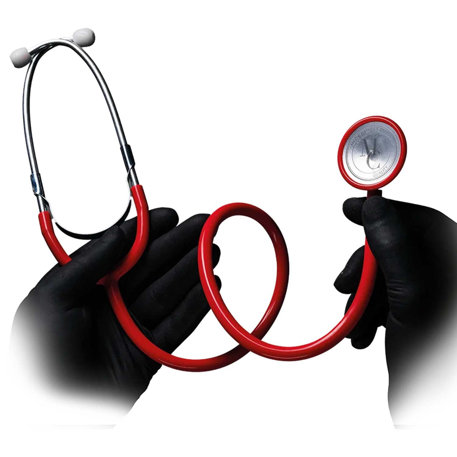 AMPri Handelsgesellschaft mbH Stethoskop Med-Comfort PVC Flachkopf Stethoskop rot 1 Stück
