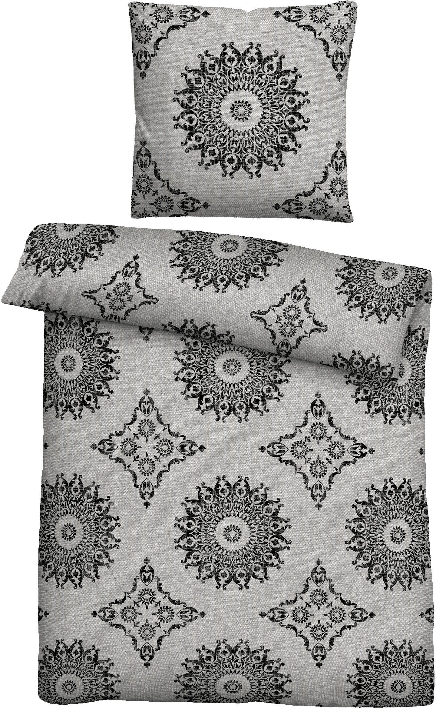 Biberna Bettwäsche Leo, Flanell, 2 teilig, günstig online kaufen