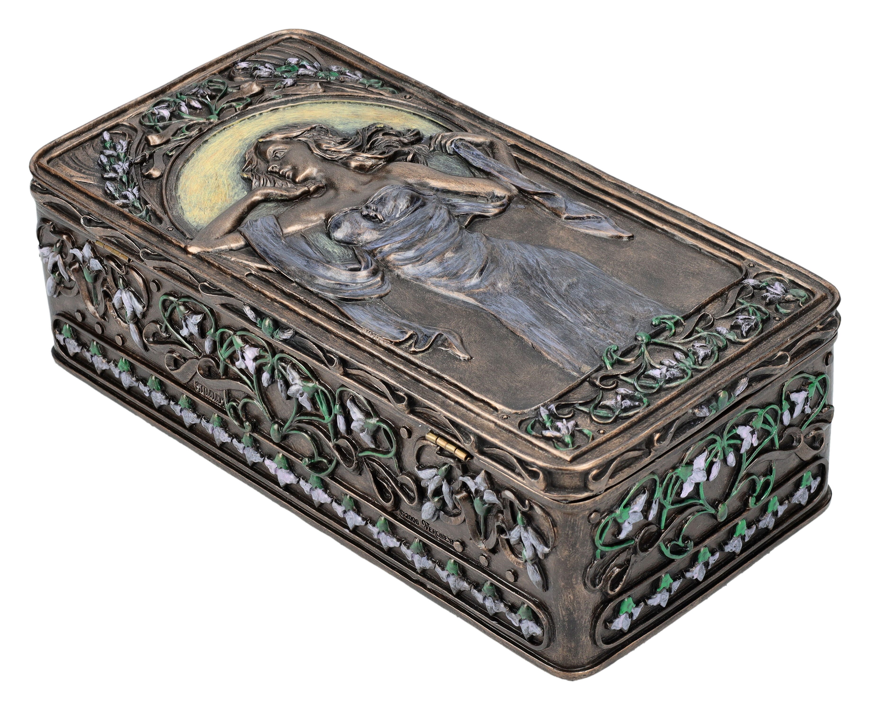 Figuren Shop GmbH Aufbewahrungsdose Schatulle Art Nouveau - Lady Victoria - Veronese - Fantasy Dekoration