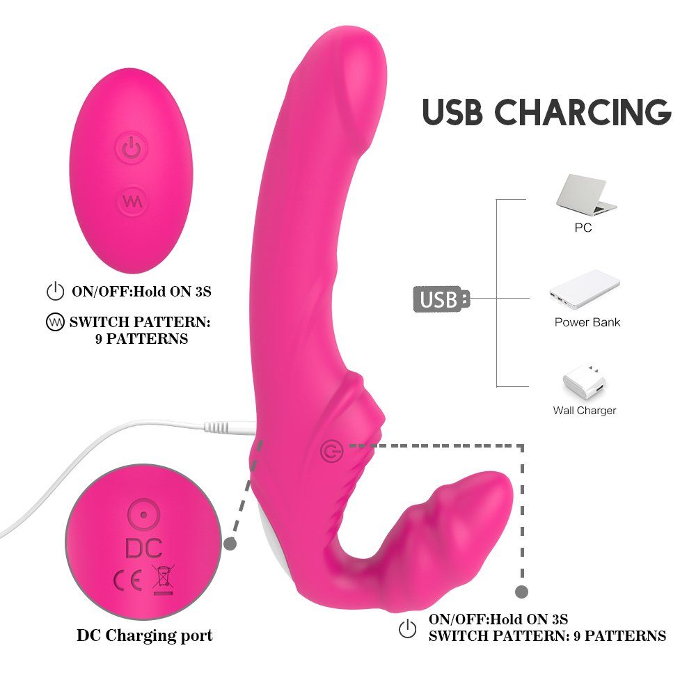 S-Hand Paar-Vibrator Vibrator Klitoris Punkt modi (Packung, 3-tlg), 9 Fernbedinung Vibrationsmodi G 9 Stimulation mit mit Fernbedienung