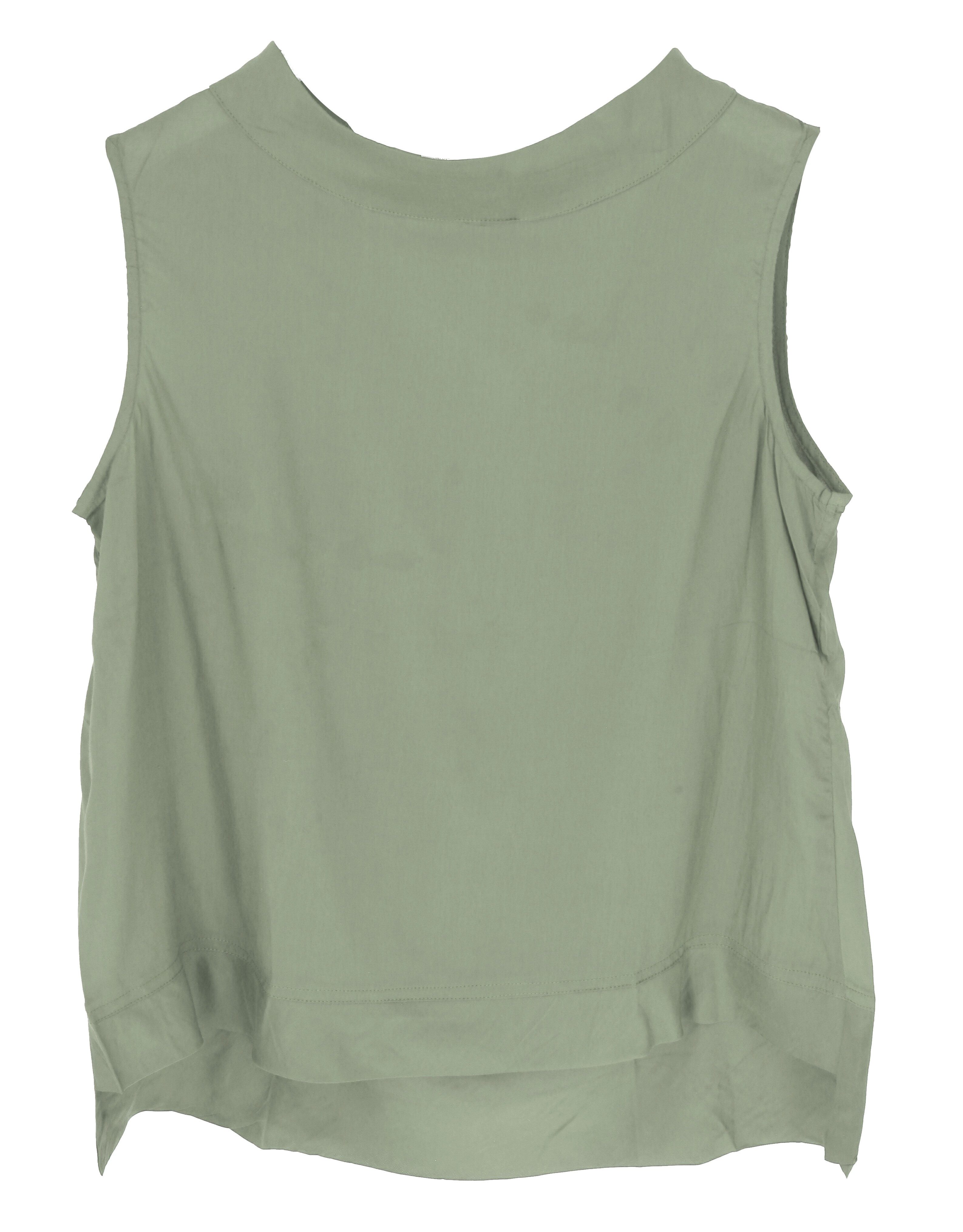 Guru-Shop Longbluse Luftiges Boho Blusentop, Basic Sommertop - salbei alter günstig online kaufen