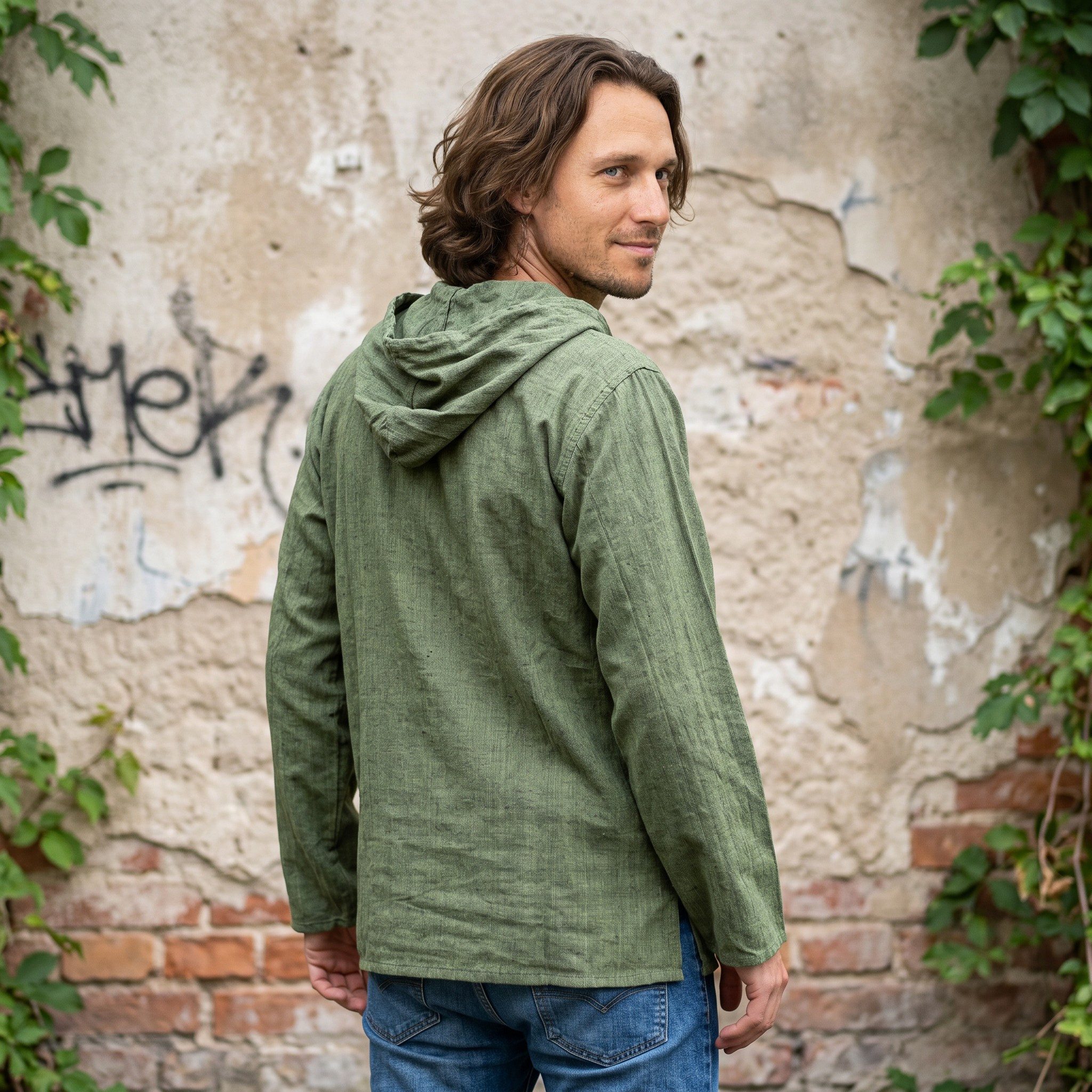 Guru-Shop Hemd & Shirt Nepal Hemd, Goa Hippie Sweatshirt, Yogashirt,.. Ethno Style, alternative Bekleidung – Bild 2 von 5