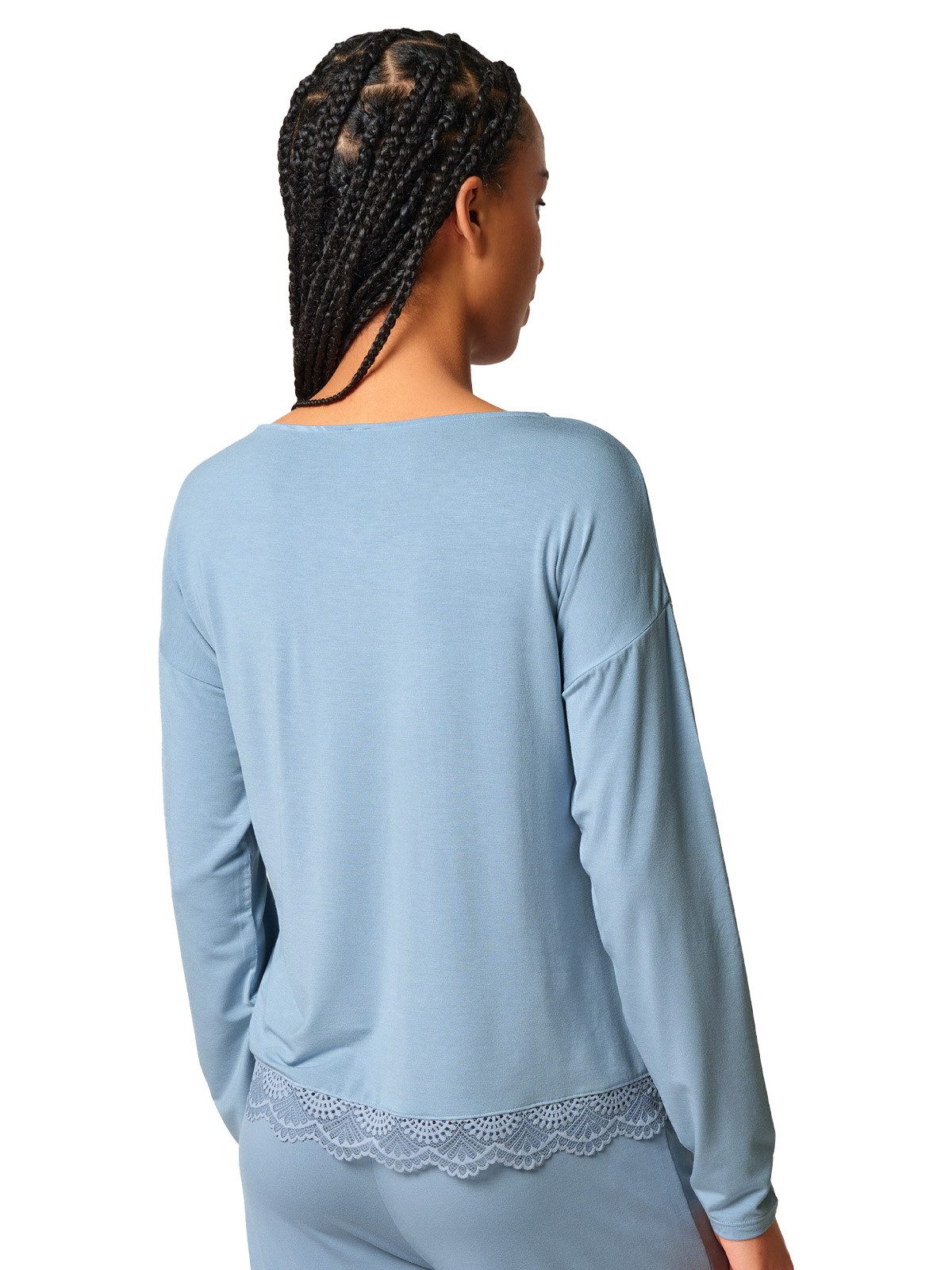 Skiny T-Shirt Damen Shirt langarm Night In Mix & Match (Stück, 1-tlg)