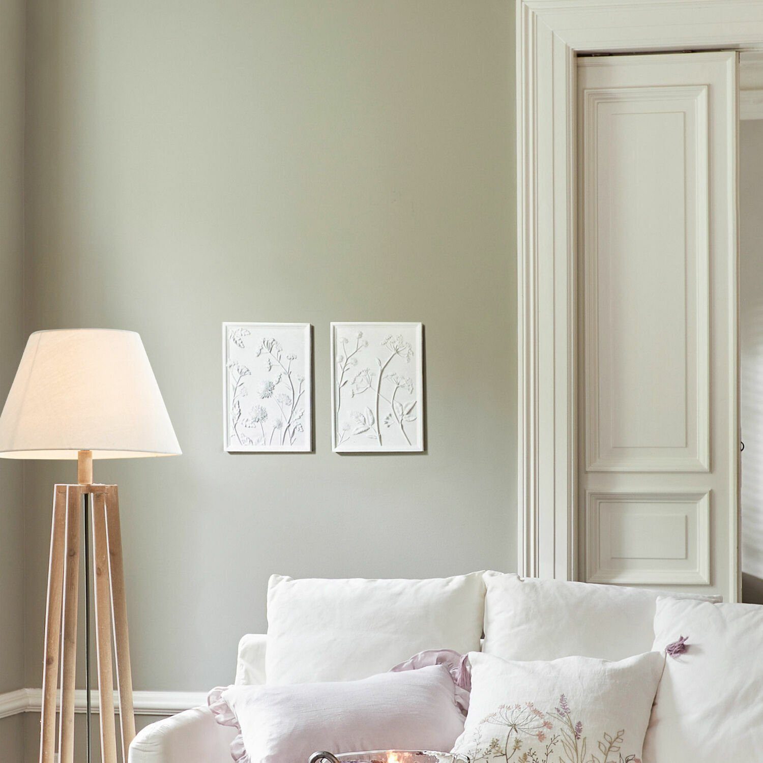 Mirabeau Wanddekoobjekt Bild 2er Set Carrefour weiß