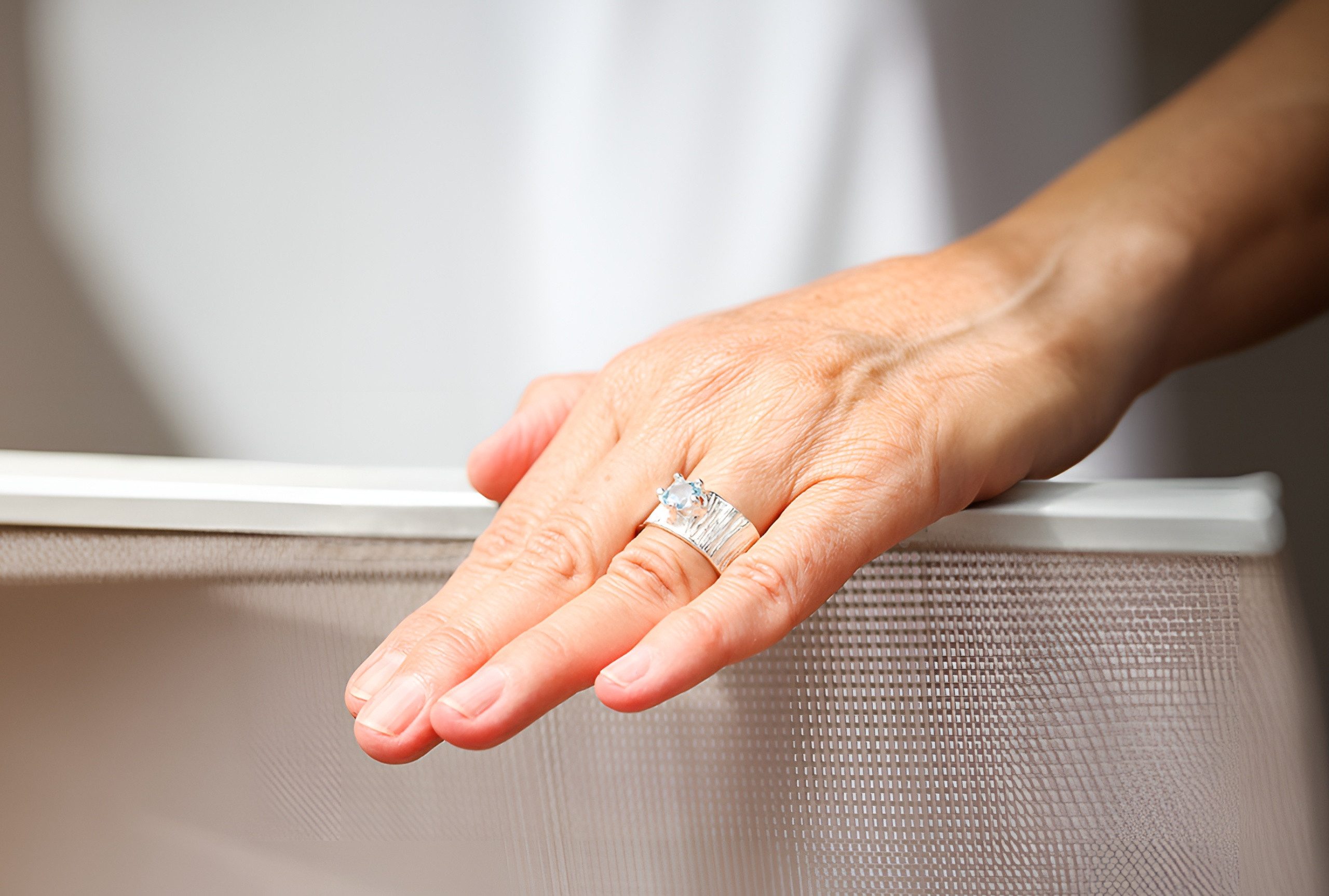 SILBERMOOS Silberring Eleganter Blautopas Ring, 925 Sterling Silber günstig online kaufen