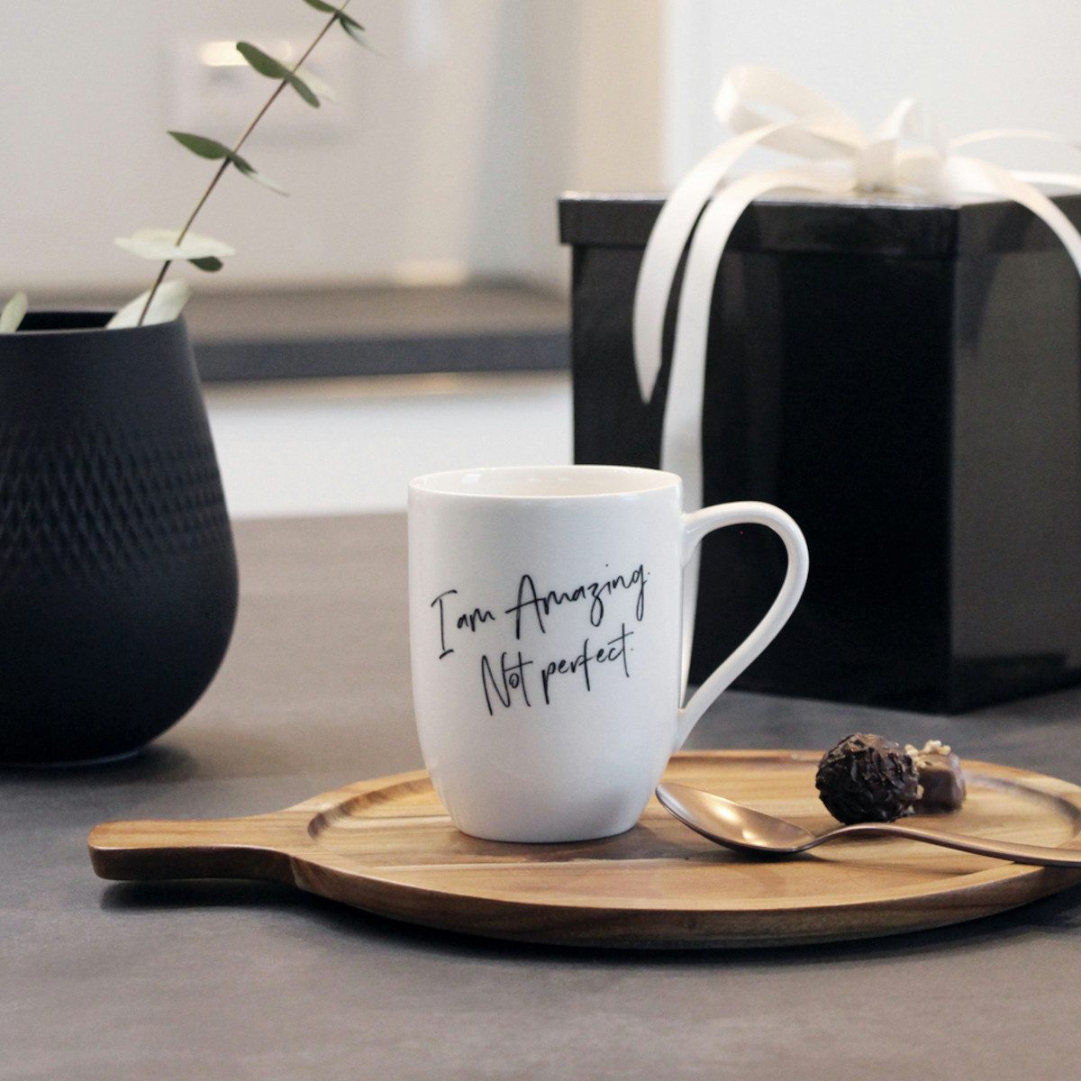 Villeroy & Boch Becher Statement Becher m. Henkel Amazing n. Perfect 0,34, Premium Porcelain