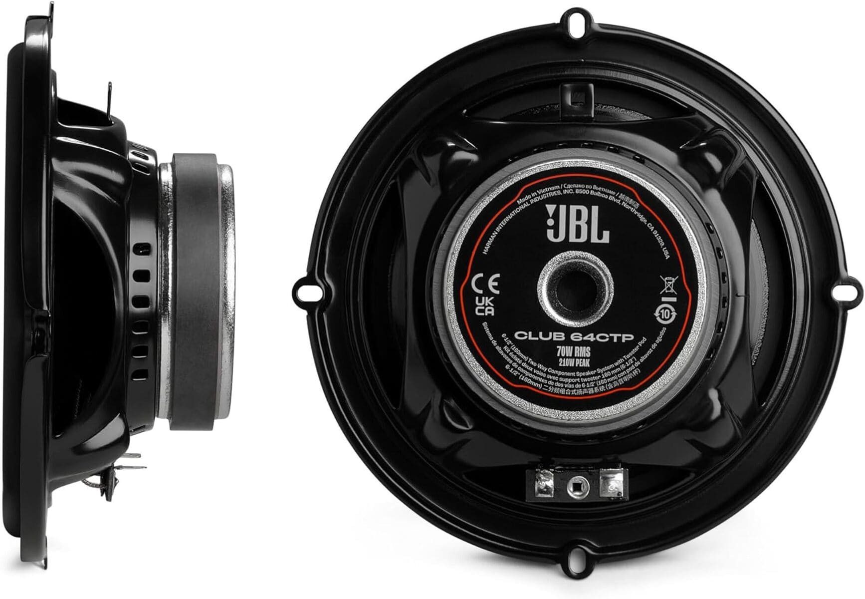 JBL Club3 64CTP 2-Wege 16,5cm Koaxial Lautsprecher Auto-Lautsprecher (70 W, 16 cm)