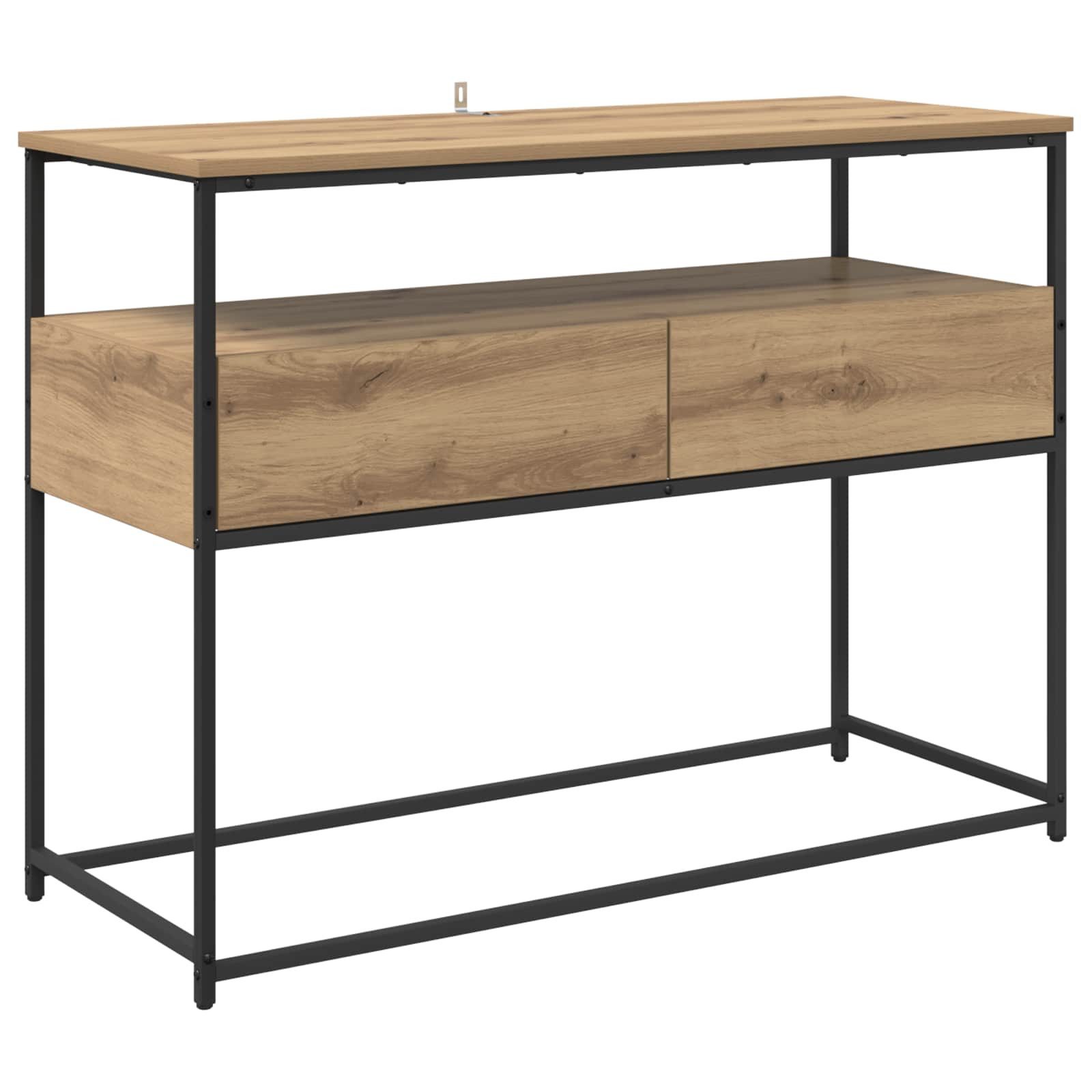 vidaXL Nachttisch Konsolentisch Artisan-Eiche 100 x 40 x 75 cm Holzwerkstoff (1-St)