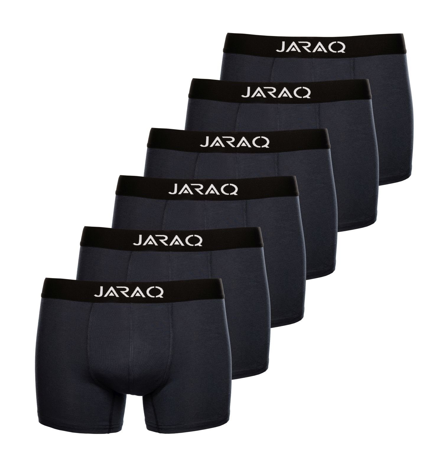JARAQ Boxer JARAQ Bambus Boxershorts Herren 6er Pack Perfekte Passform Unterhosen für Männer S - 4XL Petrol | Boxer anliegend
