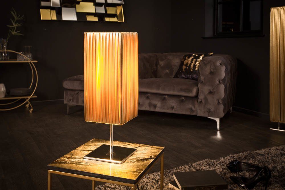 riess-ambiente PARIS Design Tischleuchte Leuchtmittel, 43cm gold, Modern ohne
