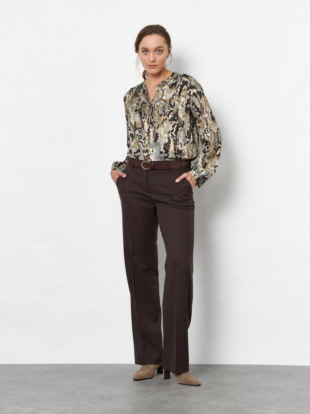 TONI Stoffhose Jenny Wide Leg mit Bügelfalten und Stretch