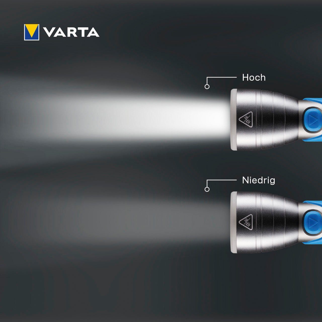 3x Sports Outdoor VARTA LONGLIFE inkl. Batterien Taschenlampe F30 C Power Taschenlampe