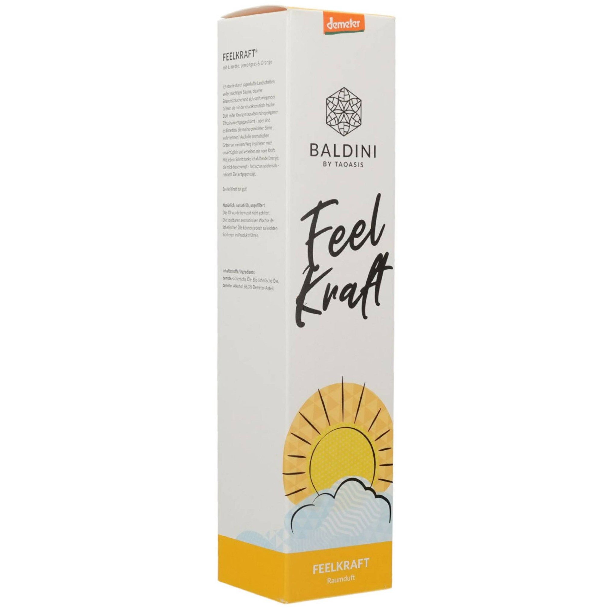 TAOASIS GmbH Natur Duft Manufaktur Duftöl BALDINI Feelkraft Raumduftset mit Stäbchen 50ml