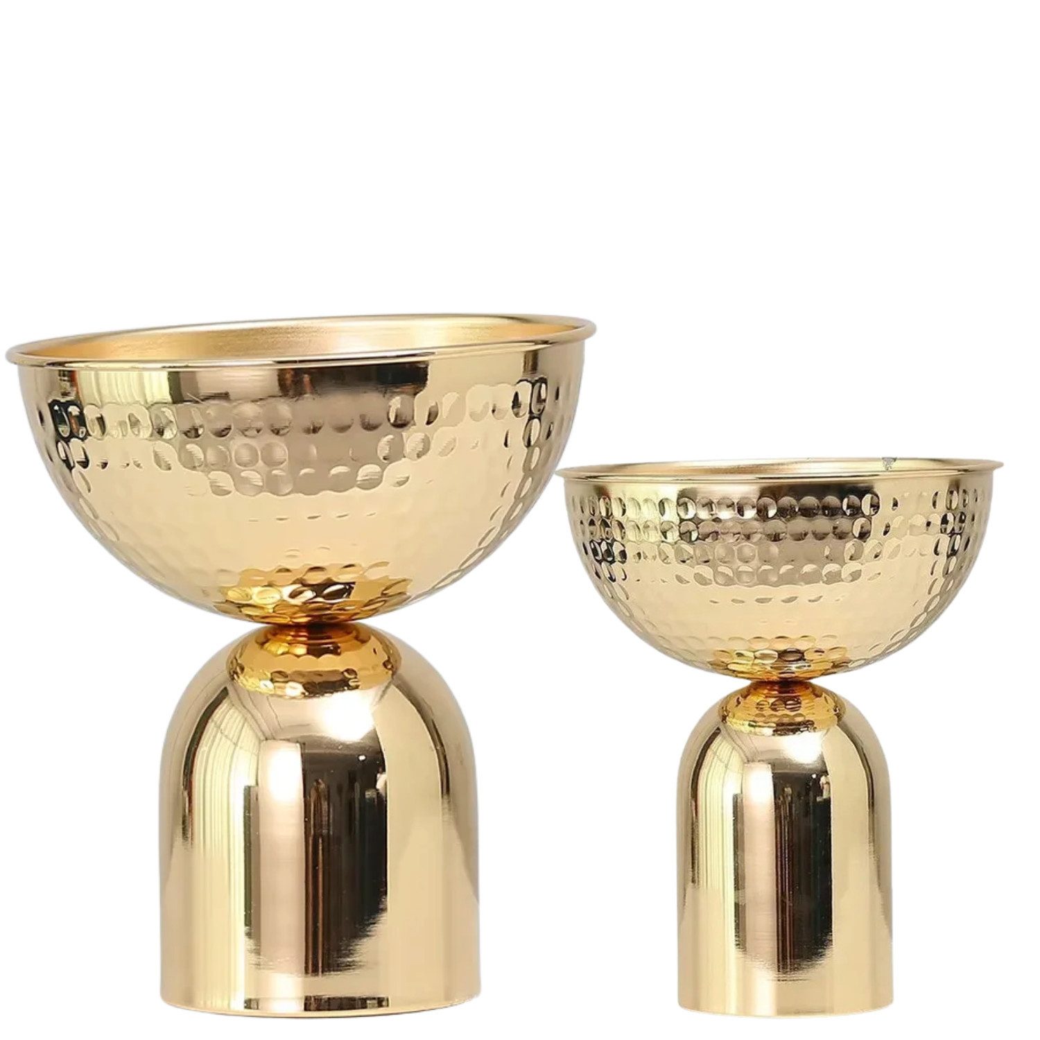 Quality Elegance Dekoschale Goldene Metall-Fruchtschalen 2er Set – Luxus Dekoration (2 St)