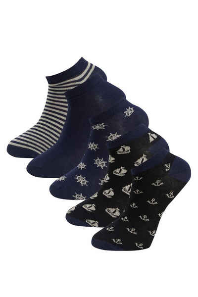 DeFacto Kurzsocken »Herren Tief geschnittene Socken« (Packung, 5-Paar)