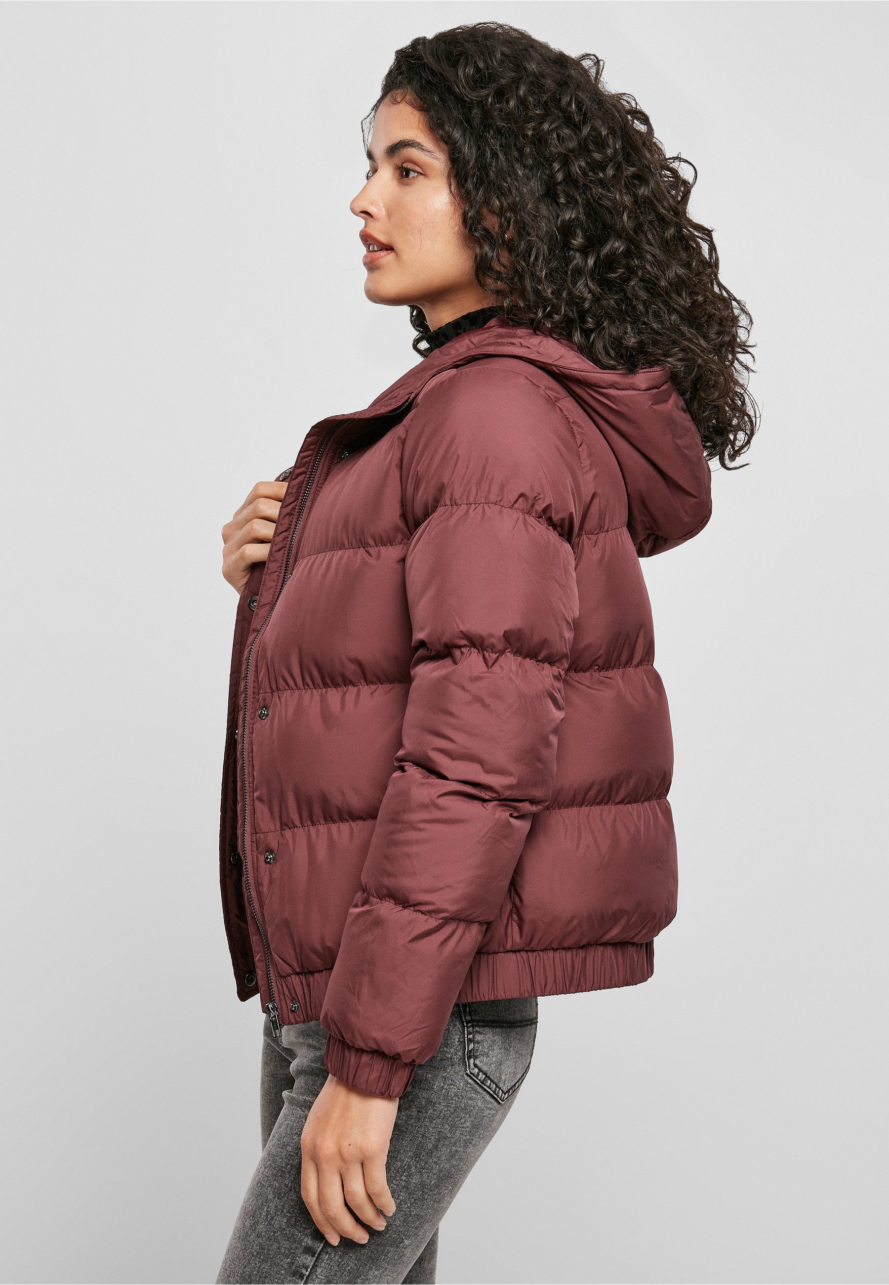 URBAN CLASSICS Winterjacke Urban Classics Damen Ladies Hooded Puffer Jacket (1-St)
