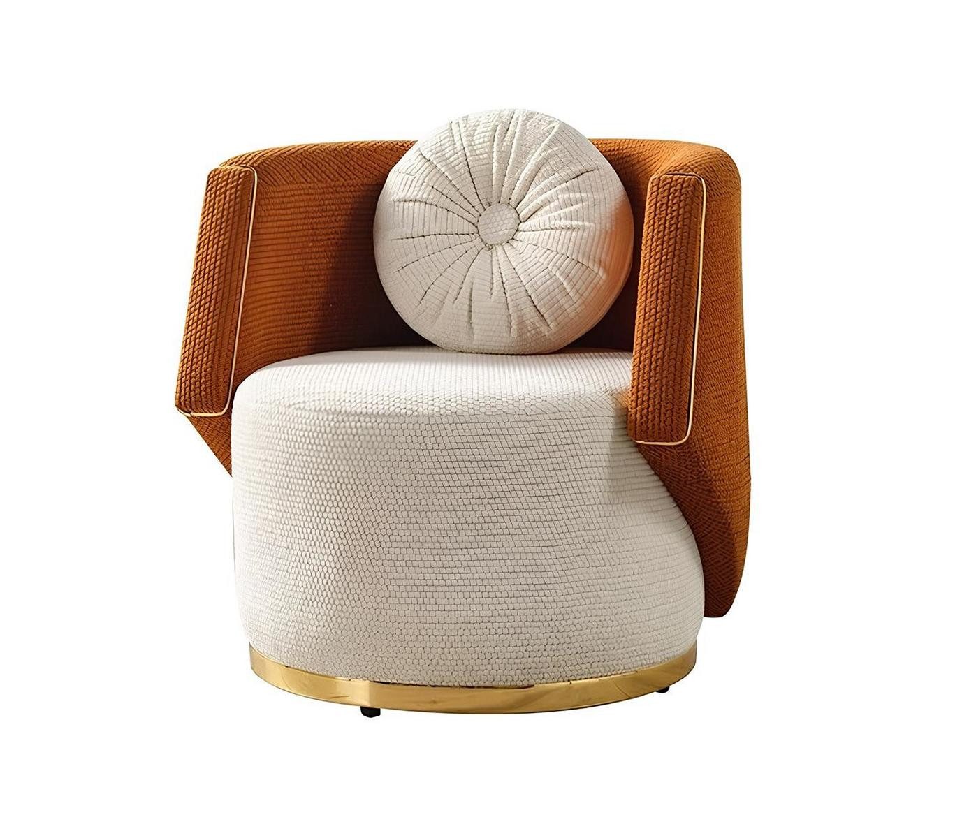 JVmoebel Sitzgruppe Weißes modernes Wohnzimmer-Set 3+3+1-Sitzer Stoffsofas & Sessel, (3-tlg)