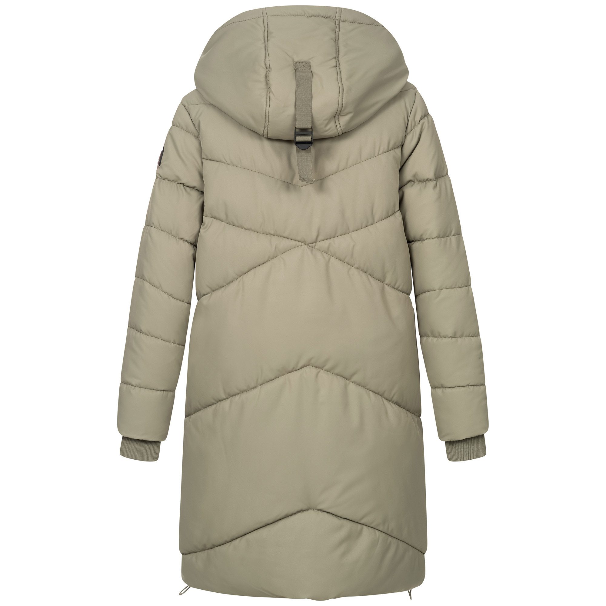 SUBLEVEL Steppjacke Damen Mantel mit Kapuze lange Winter Jacke Langer Parka günstig online kaufen