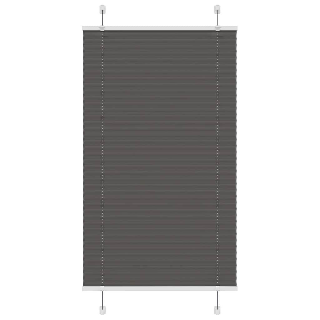 Gardine 75 x 100 cm Plissee Schwarz 75x100 cm Stoffbreite 74,4 cm Polyester