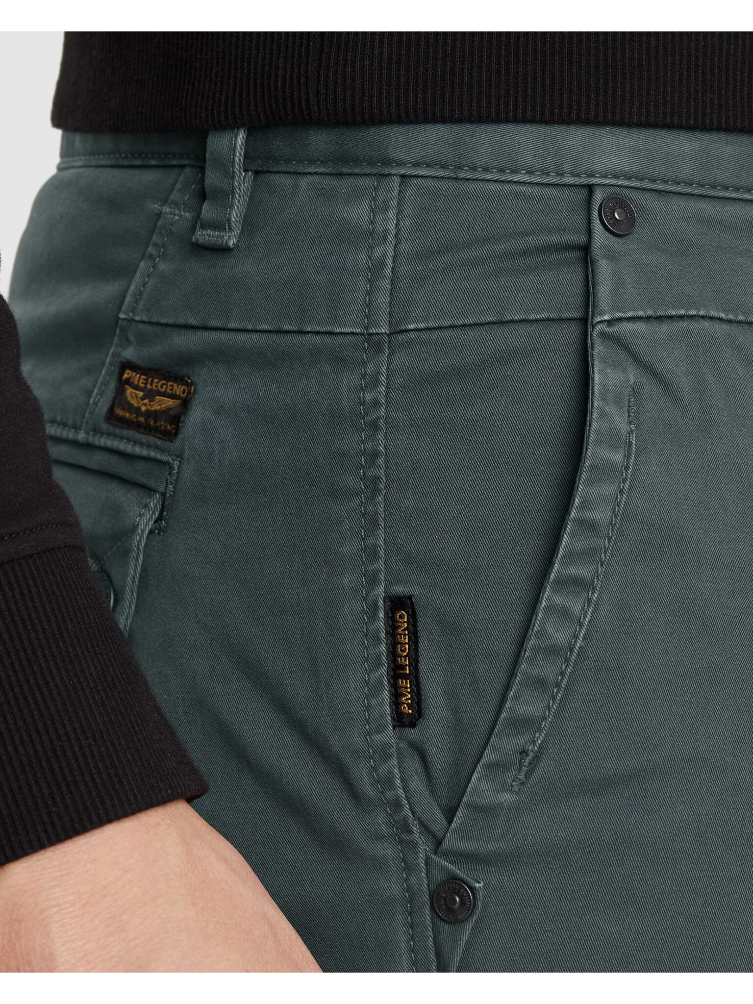 PME LEGEND Chinohose TWIN WASP CHINO LEFT HAND STRETCH TWILL mit Taschen