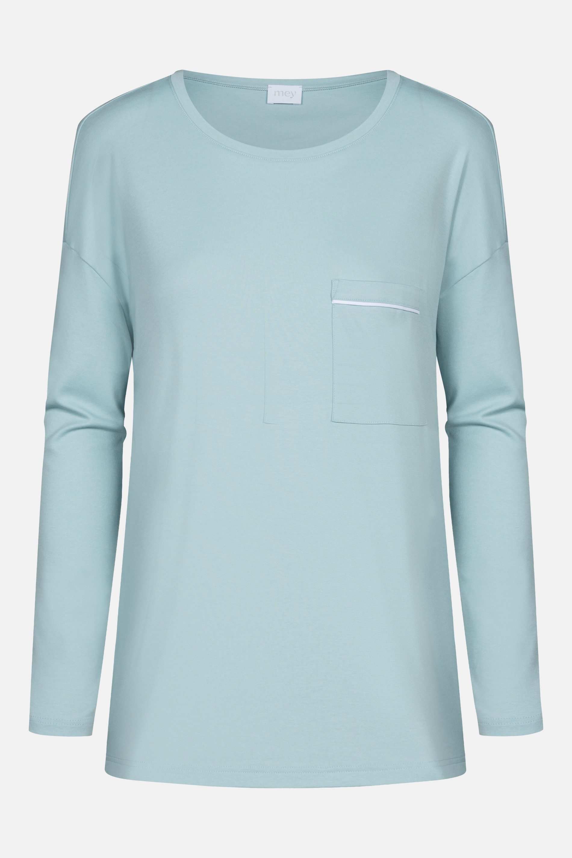 Mey Pyjamaoberteil Mey Schlaf-Shirt Serie Classy Nights Uni (1-tlg) Klassisches Pyjamashirt, 100%Bio-baumwolle, Interlock Jersey