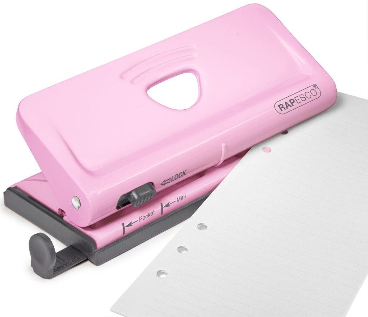 RAPESCO Locher Terminplaner-Locher 6-fach verstellbar Rosa