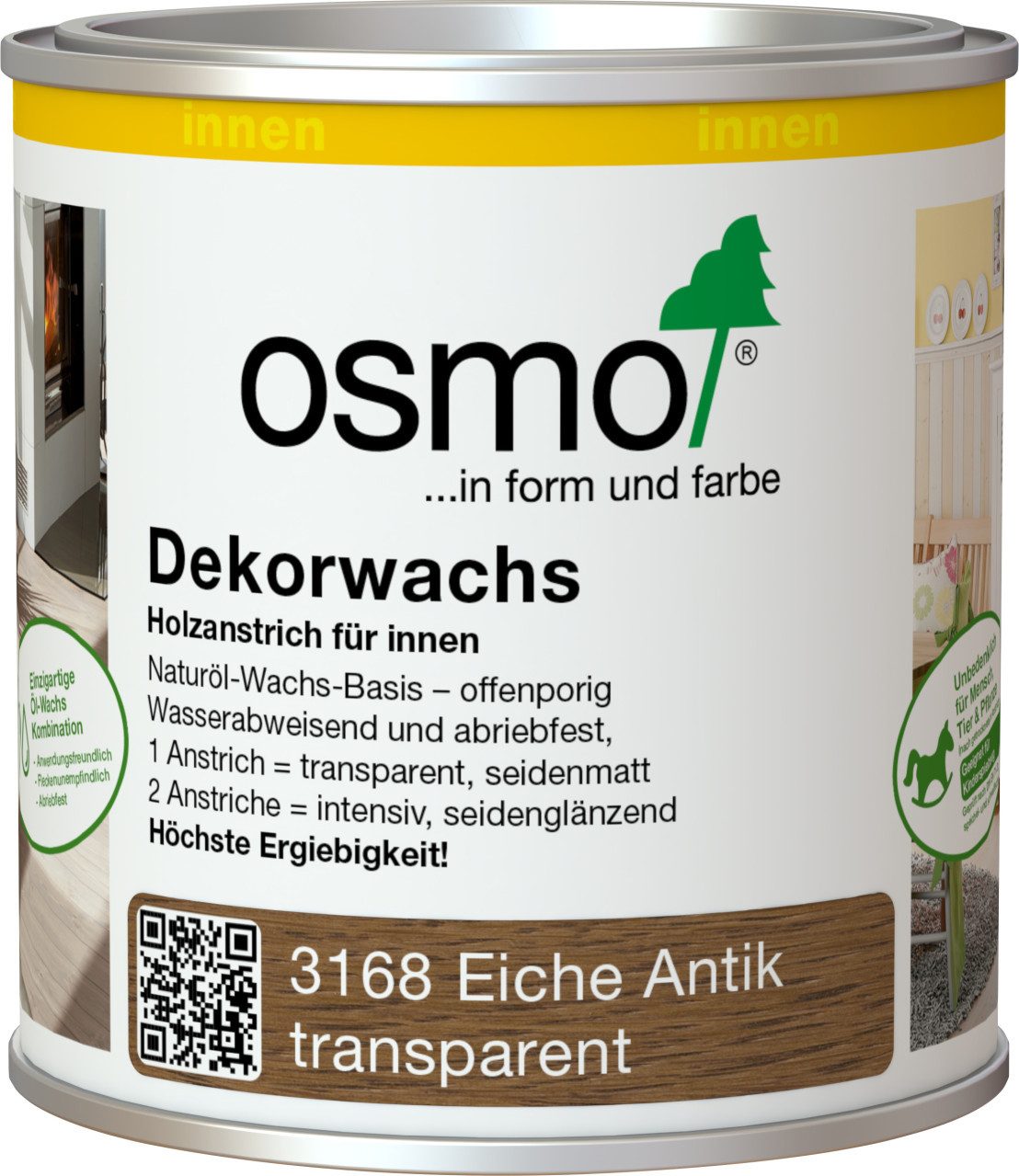 Osmo Hartholzöl Osmo Dekorwachs 375 ml eiche antik