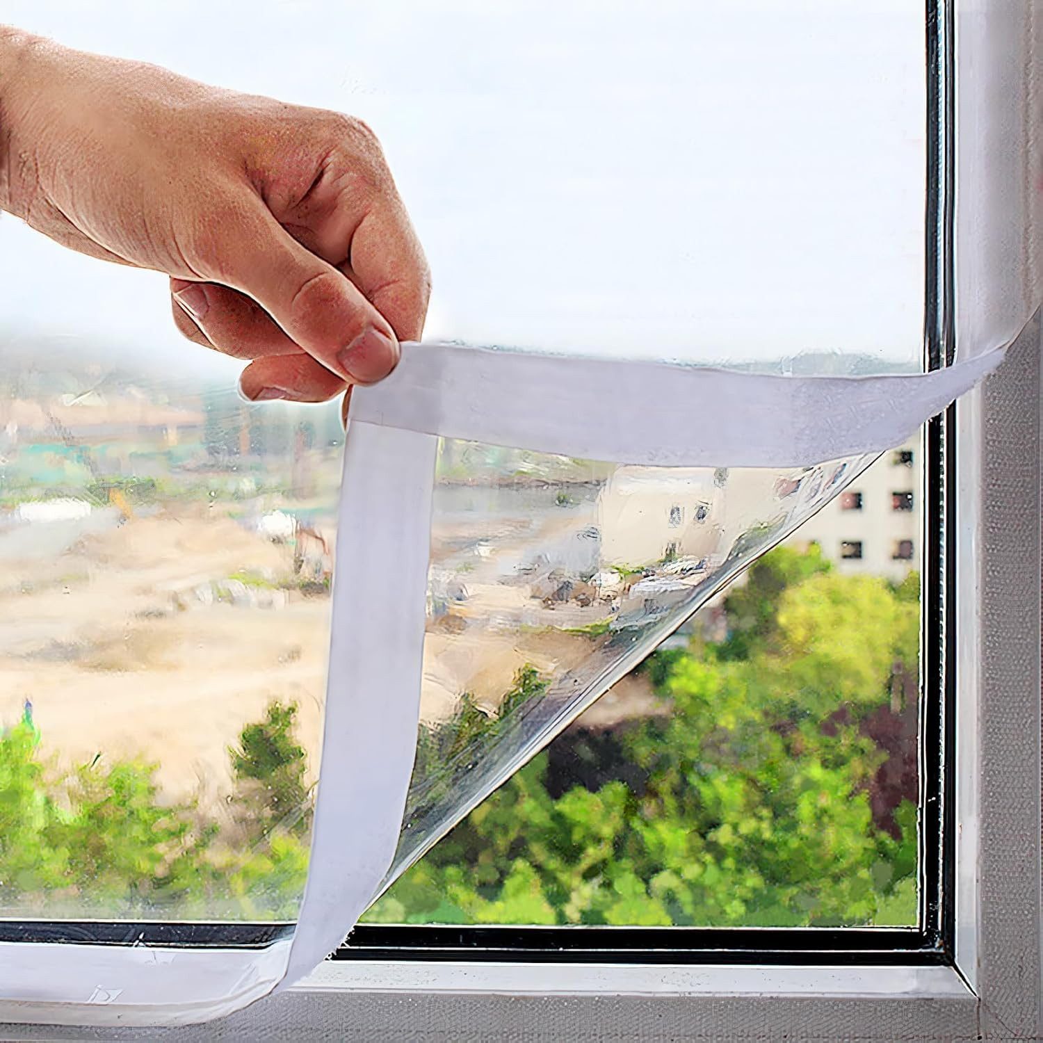FELIXLEO Fensterfolie Fenster Isolierfolie Thermo Cover Transparent 190x200cm Waermedaemmung