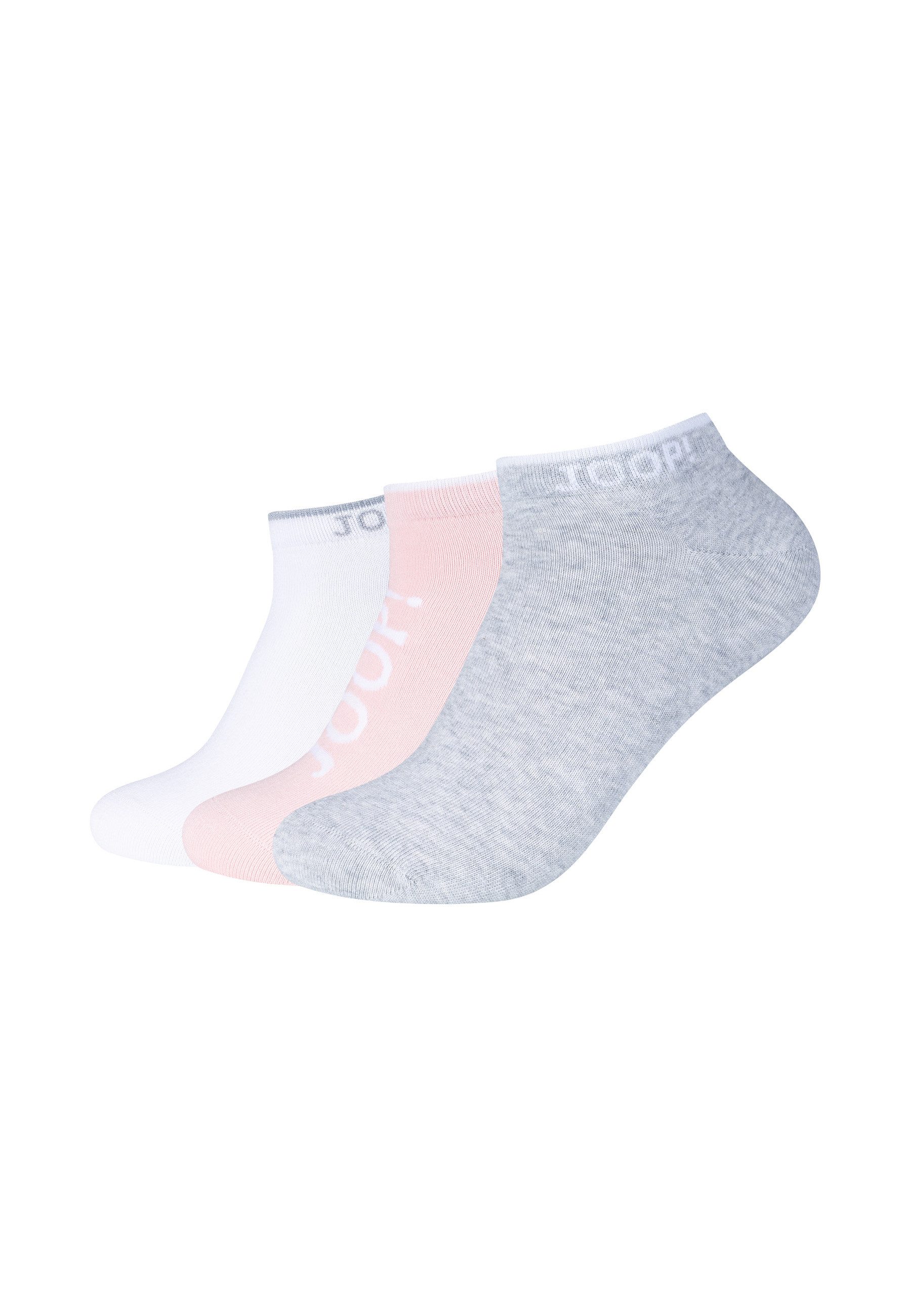 JOOP! Sneakersocken 3er Pack 3er Pack gekämmte, superglatte Baumwolle für angenehmes Tragegefühl