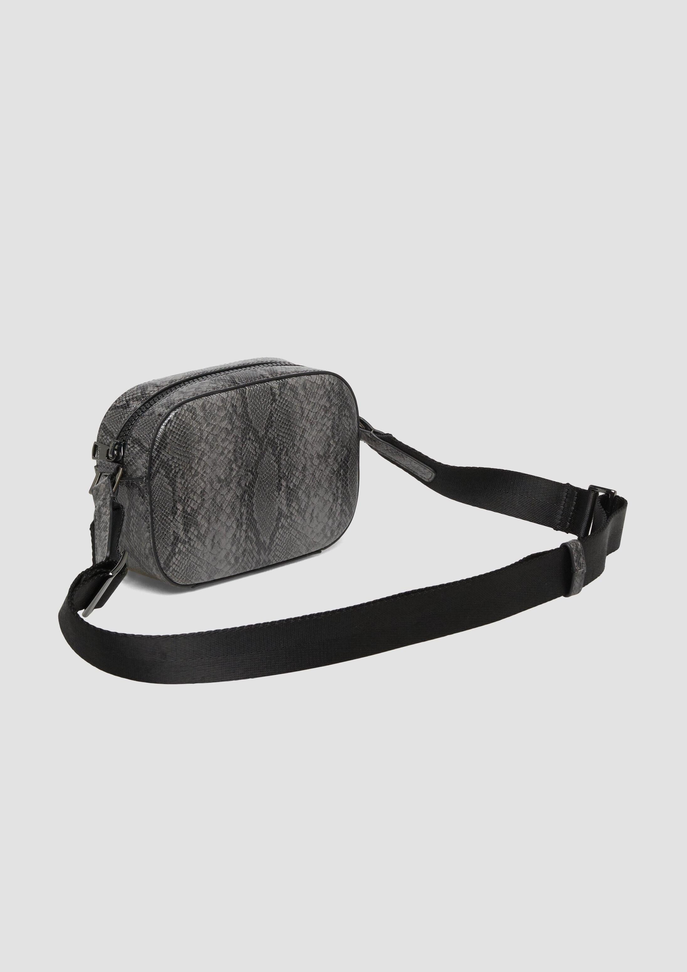 s.Oliver Umhängetasche Tasche, Camera-Bag in Reptilleder-Optik