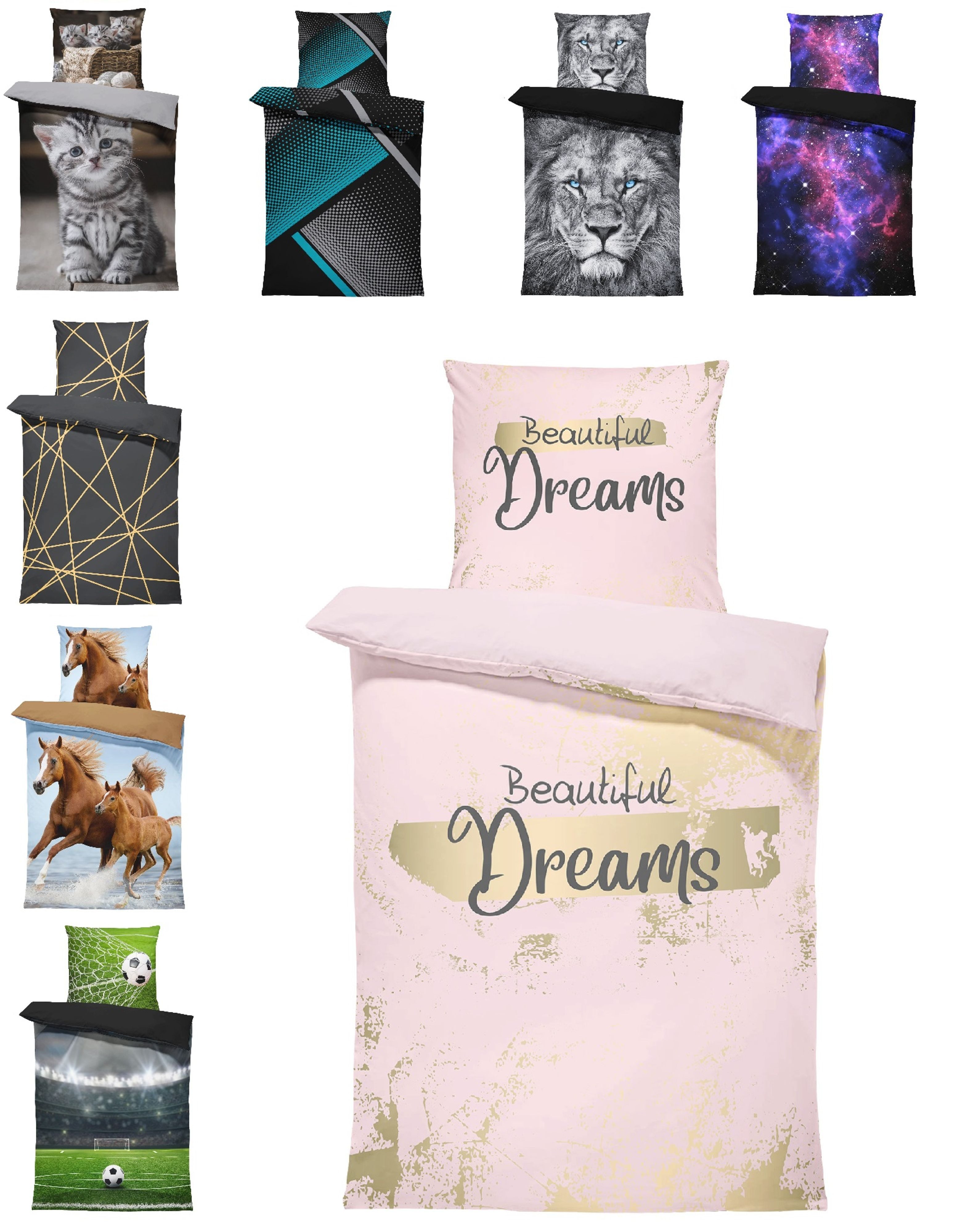 One Home Bettwäsche Fotodruck, Mikrofaser, 2 teilig, Beautiful Dreams Mädch günstig online kaufen