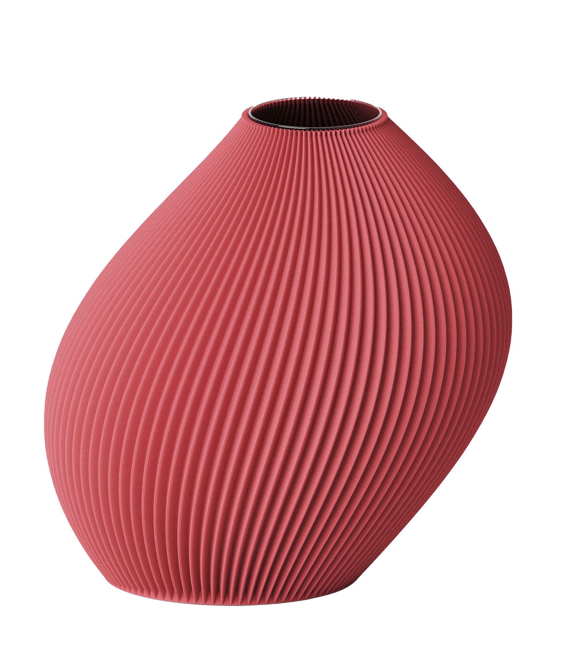 recozy Tischvase blumenvase bent 2 vase ruby red Ø 21 x 22 cm by