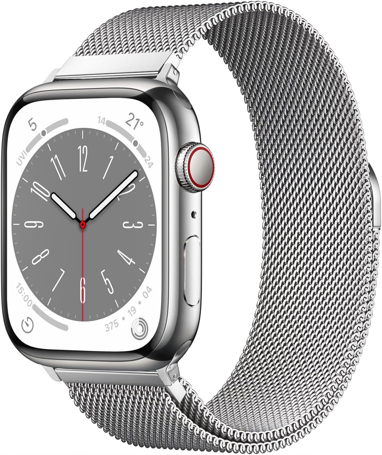 Widmann-Shop Uhrenarmband Apple Watch Magnet Armband Milanese Series SE 10 9 8 SE 7 6 5 4 3 2 1, Für alle Apple Watch Modelle, Apple Watch 10 9 8 7 6 5 4 3 2 1 SE