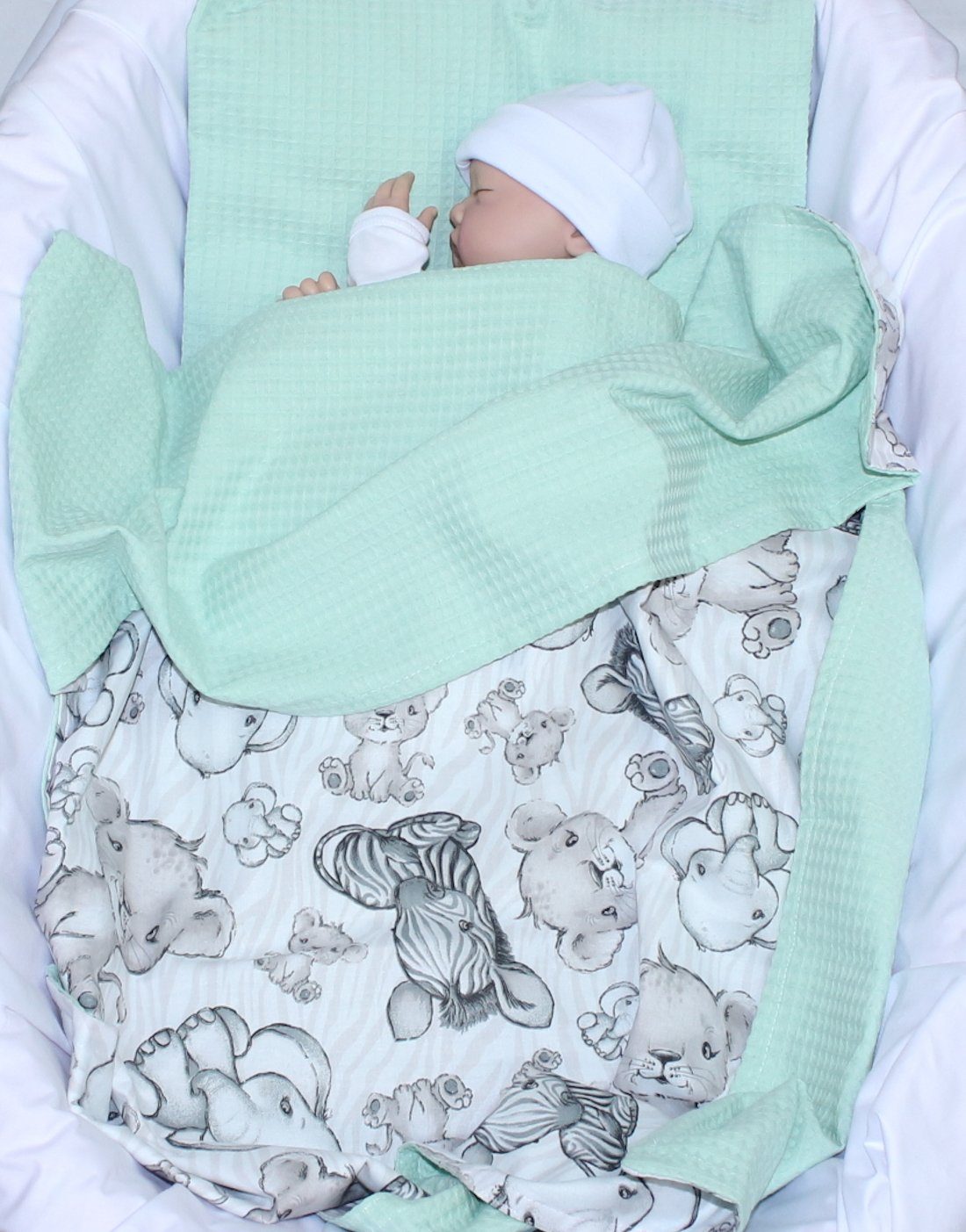 Babydecke Babydecke Waffelpiqué Baumwolle Kuscheldecke Kinderwagendecke, Pr günstig online kaufen