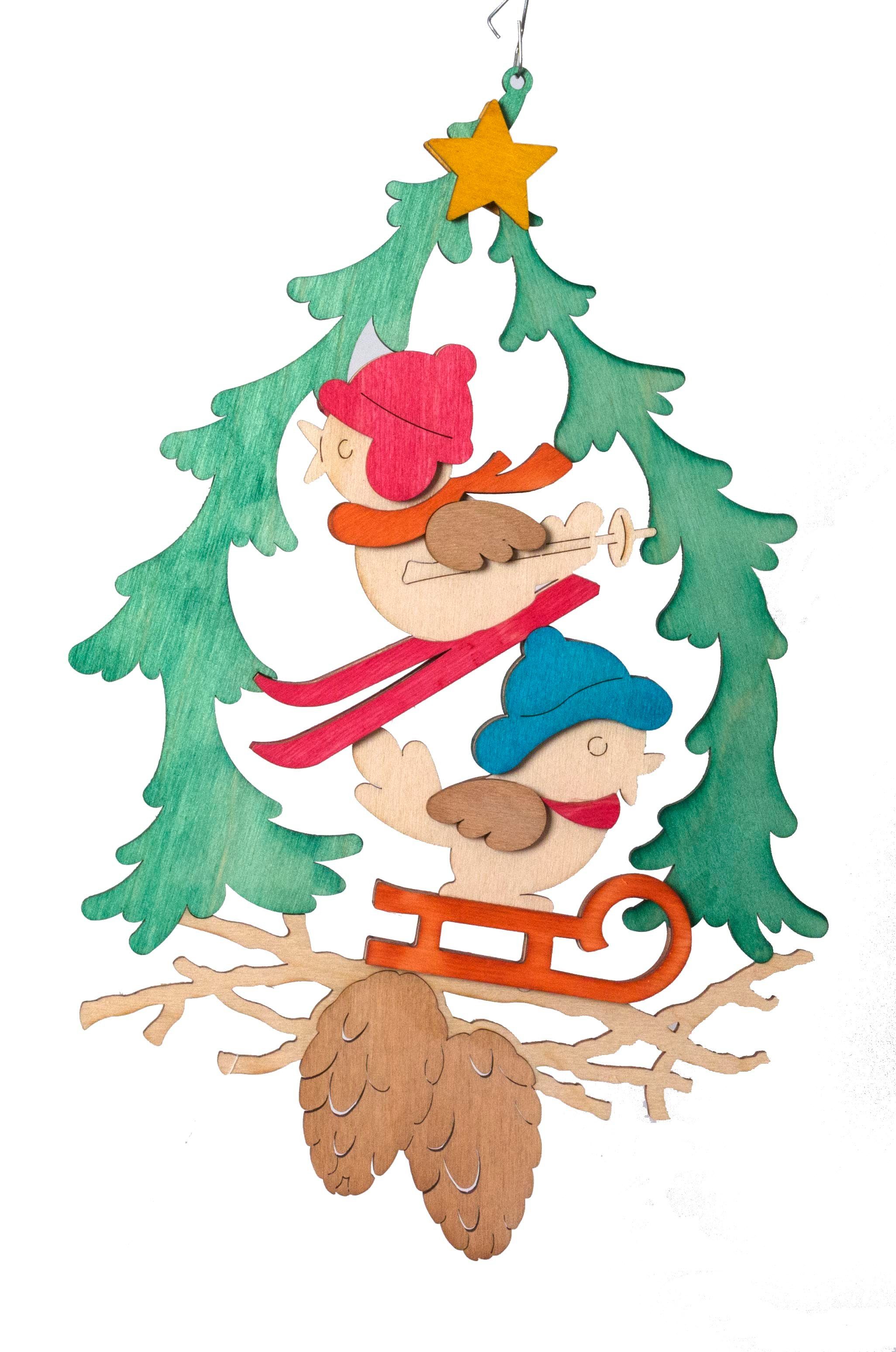 Kuhnert Kreativset 10175, Fensterbild Vögel, Holzbild zum Selberbasteln - Made in Germany