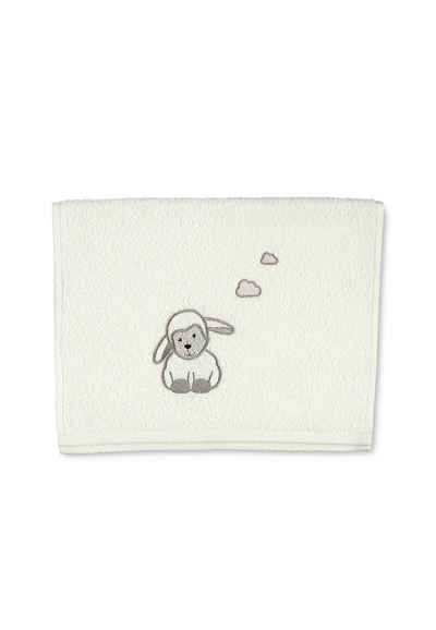Sterntaler® Handtücher Kinderhandtuch Stanley, 100 % Baumwolle (1-St), Kinderhandtuch aus weichem Frottee, Baby Badetuch mit süßen Stickerein