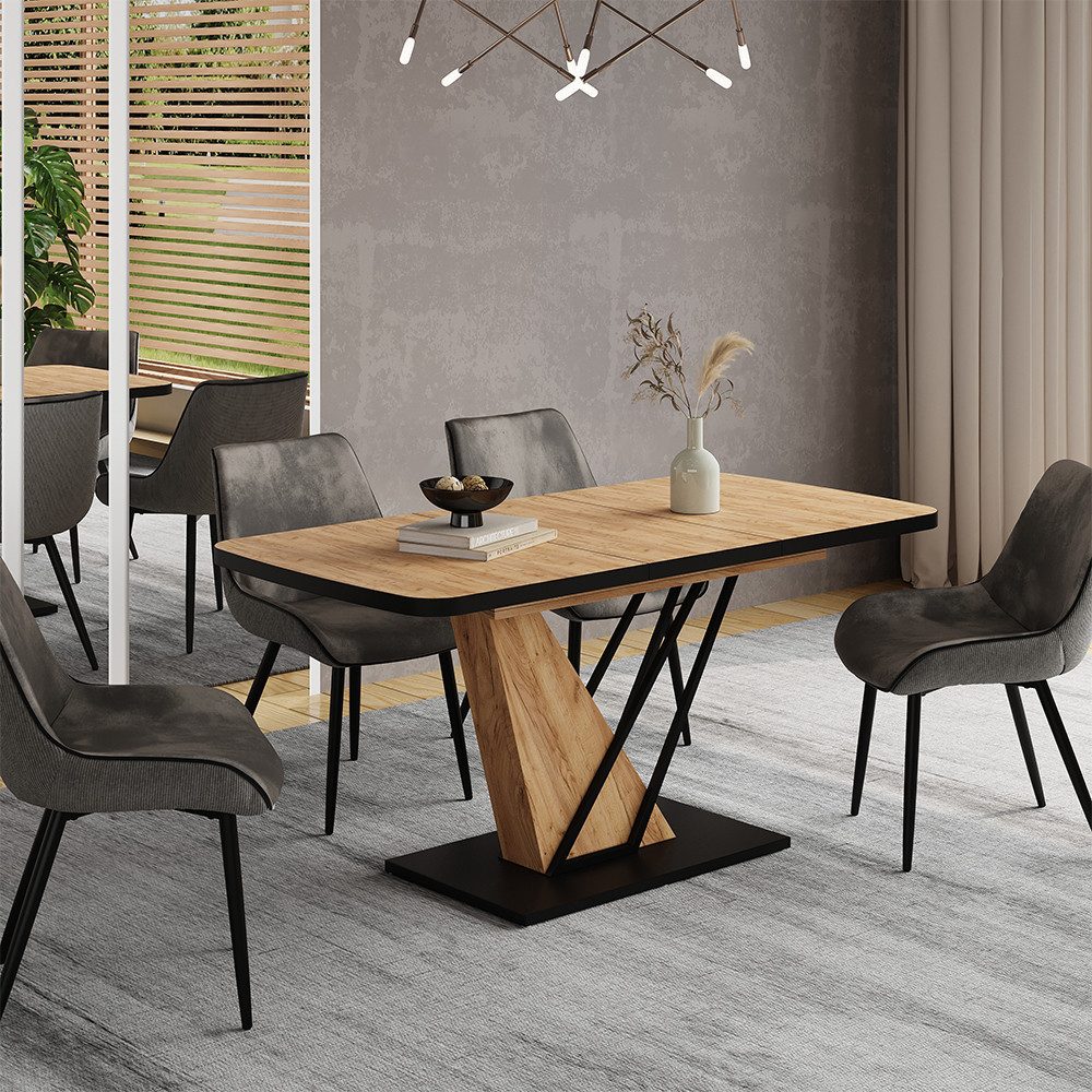 Vicco Esstisch Fenaro, Goldkraft Eiche, 120-160 x 80 cm ausziehbar (1-St)