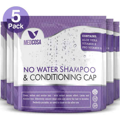 Medcosa Duschhaube Einfache Haarwäsche für Senioren, Shampoo-Kappen ohne Ausspülen, Easy Hair Washing for Seniors, No-Rinse Shampoo Caps