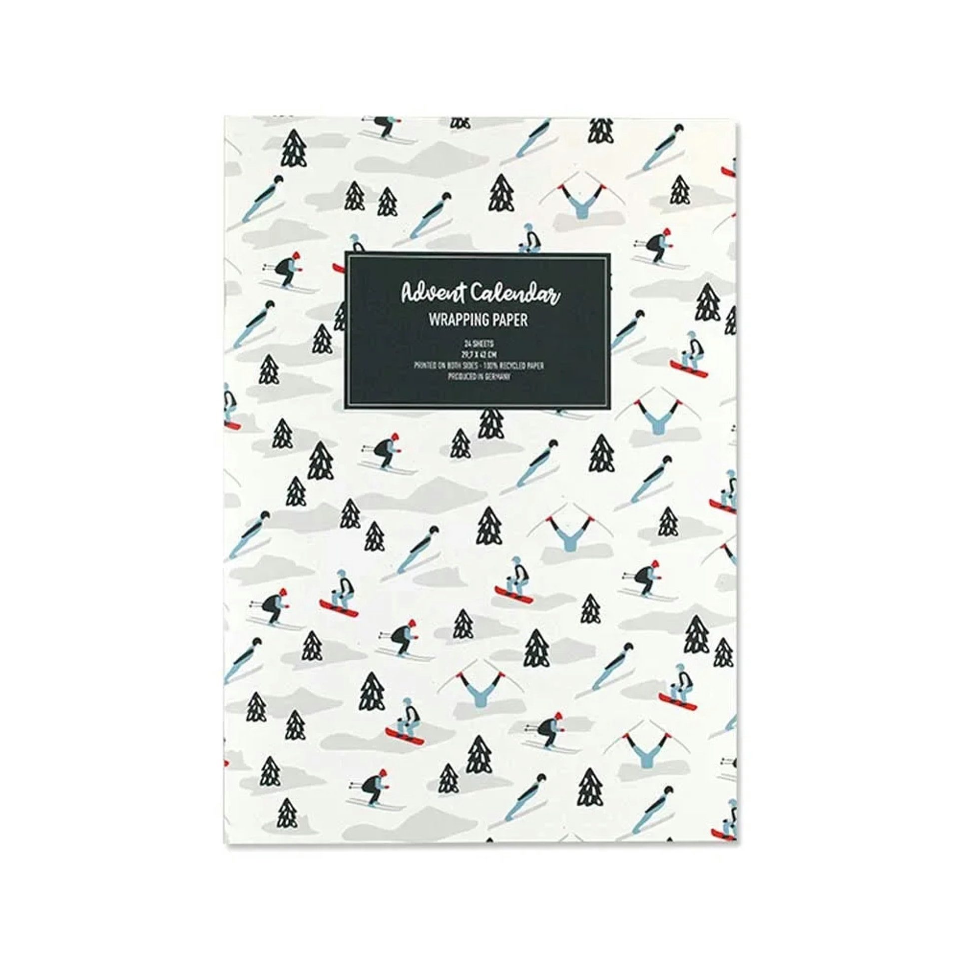 Ava & Yves DIY-Adventskalender Geschenkpapier Adventskalender Ski