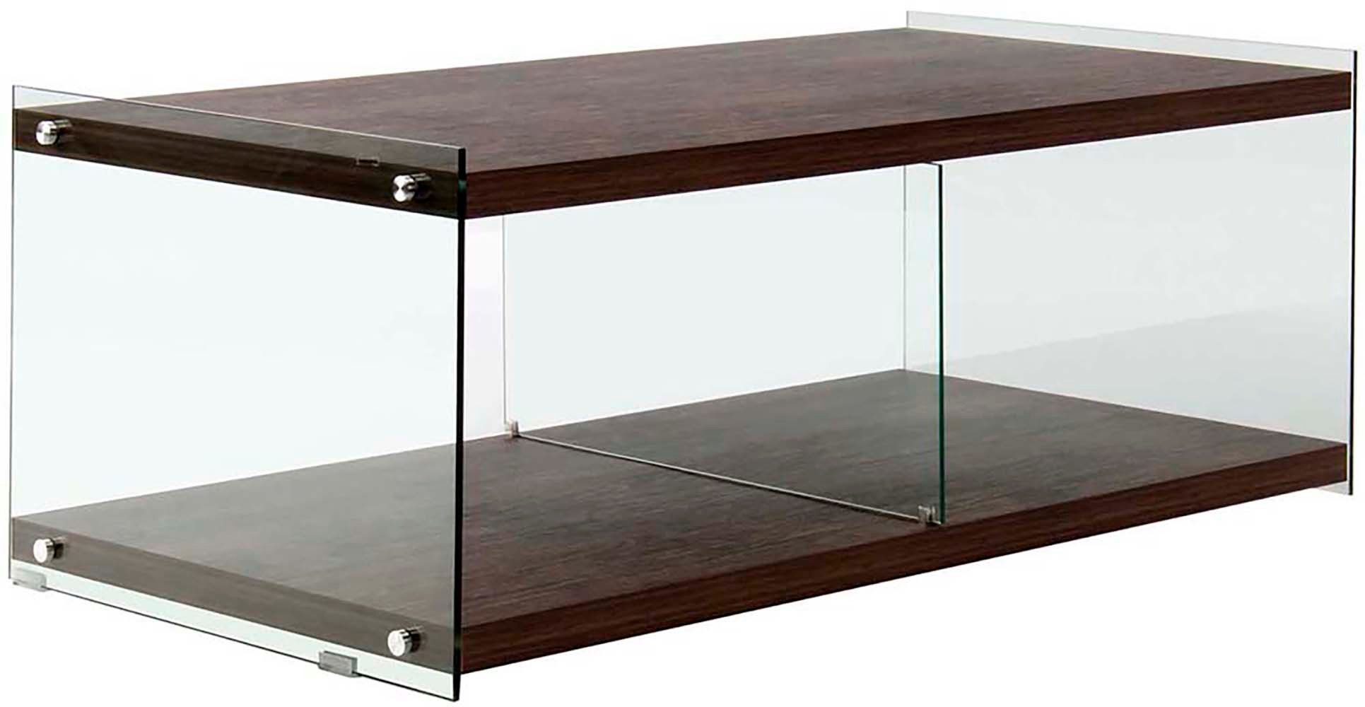 Kayoom TV-Schrank TV-Tisch Elementary, eckige Form, viel Ablagefläche (1-St) TV-Tisch, gehärtetes Glas, pflegeleicht